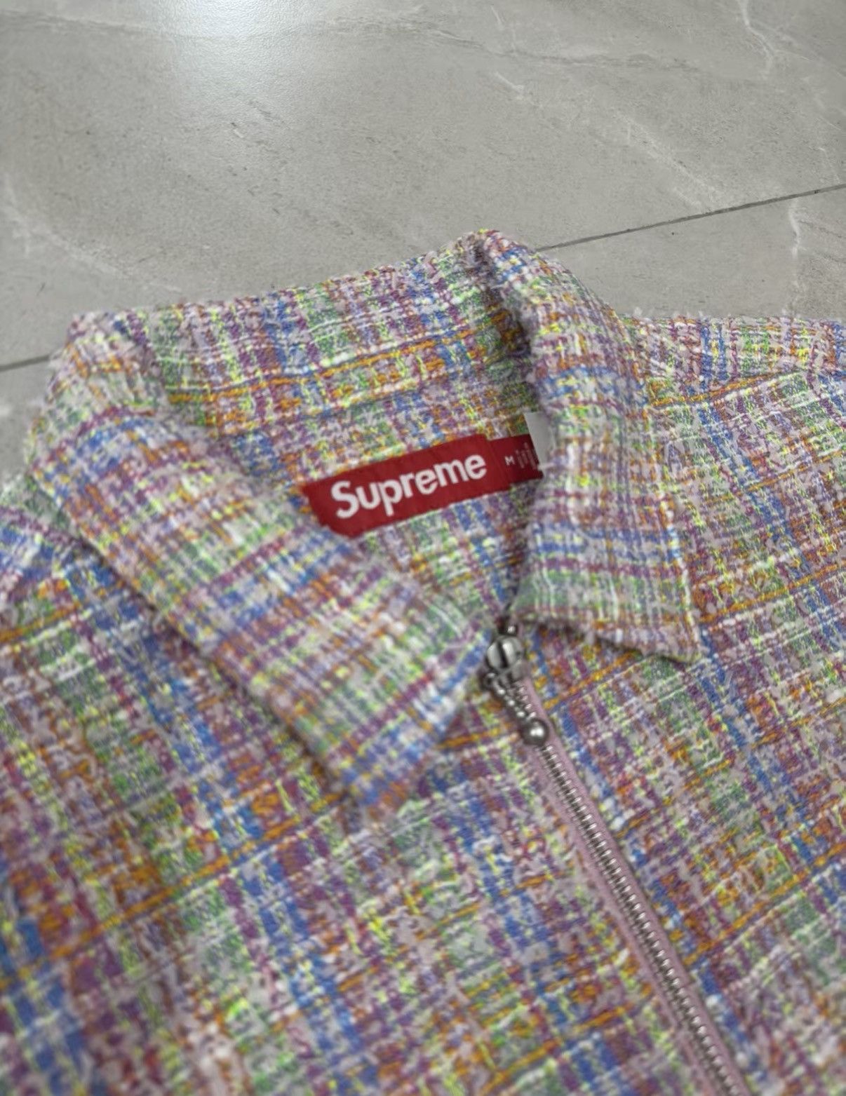 Supreme Supreme SS26 WEEK1 Bouclé Zip Up Shirt J34 Size US M / EU 48-50 / 2 - 1 Thumbnail