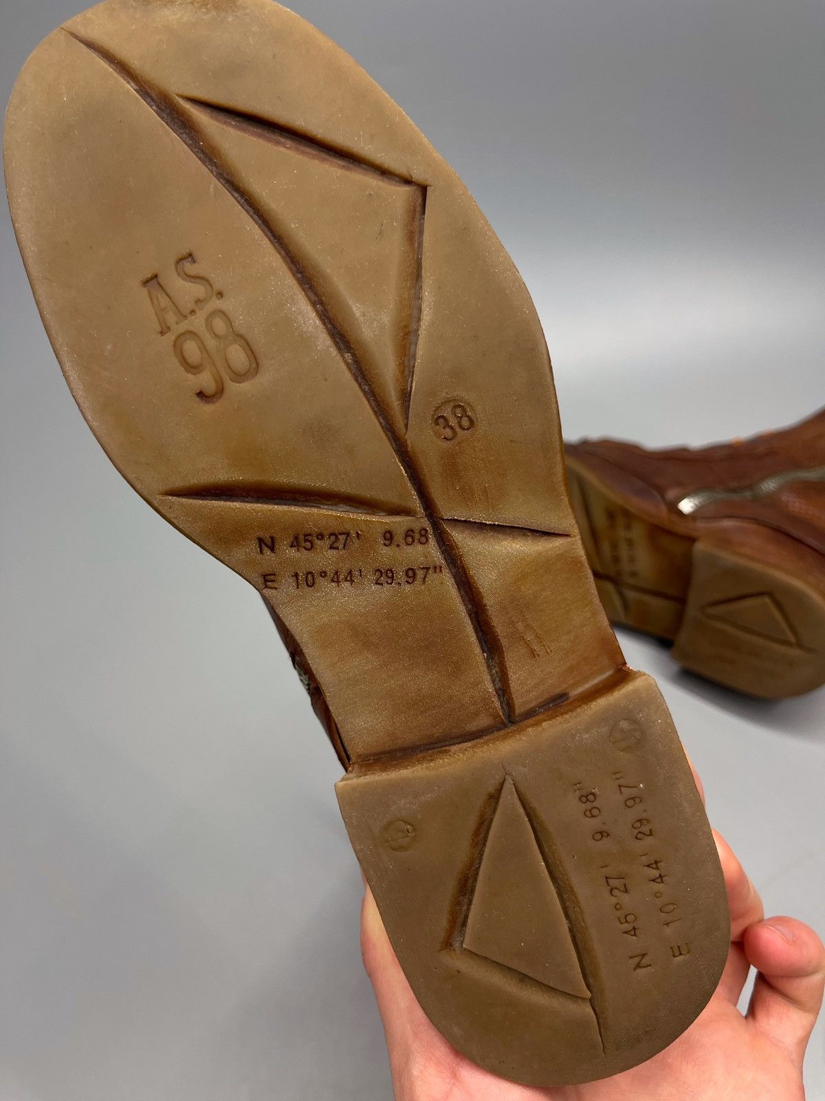 Japanese Brand × Vintage A.S 98 Boots Leather Style Rick Owens Size US 5.5 / EU 38 - 14 Thumbnail