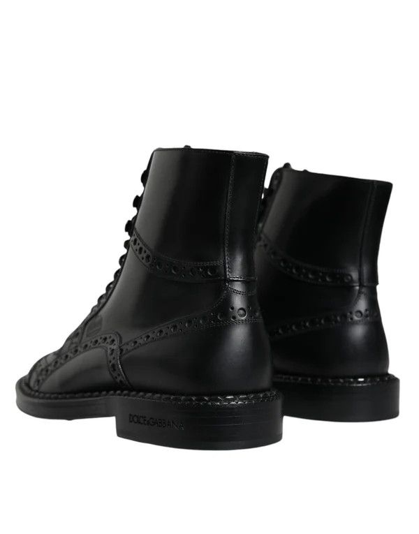 Dolce & Gabbana o1y0125 Logo Ankle Boots in Black Size US 7 / EU 40 - 7 Thumbnail