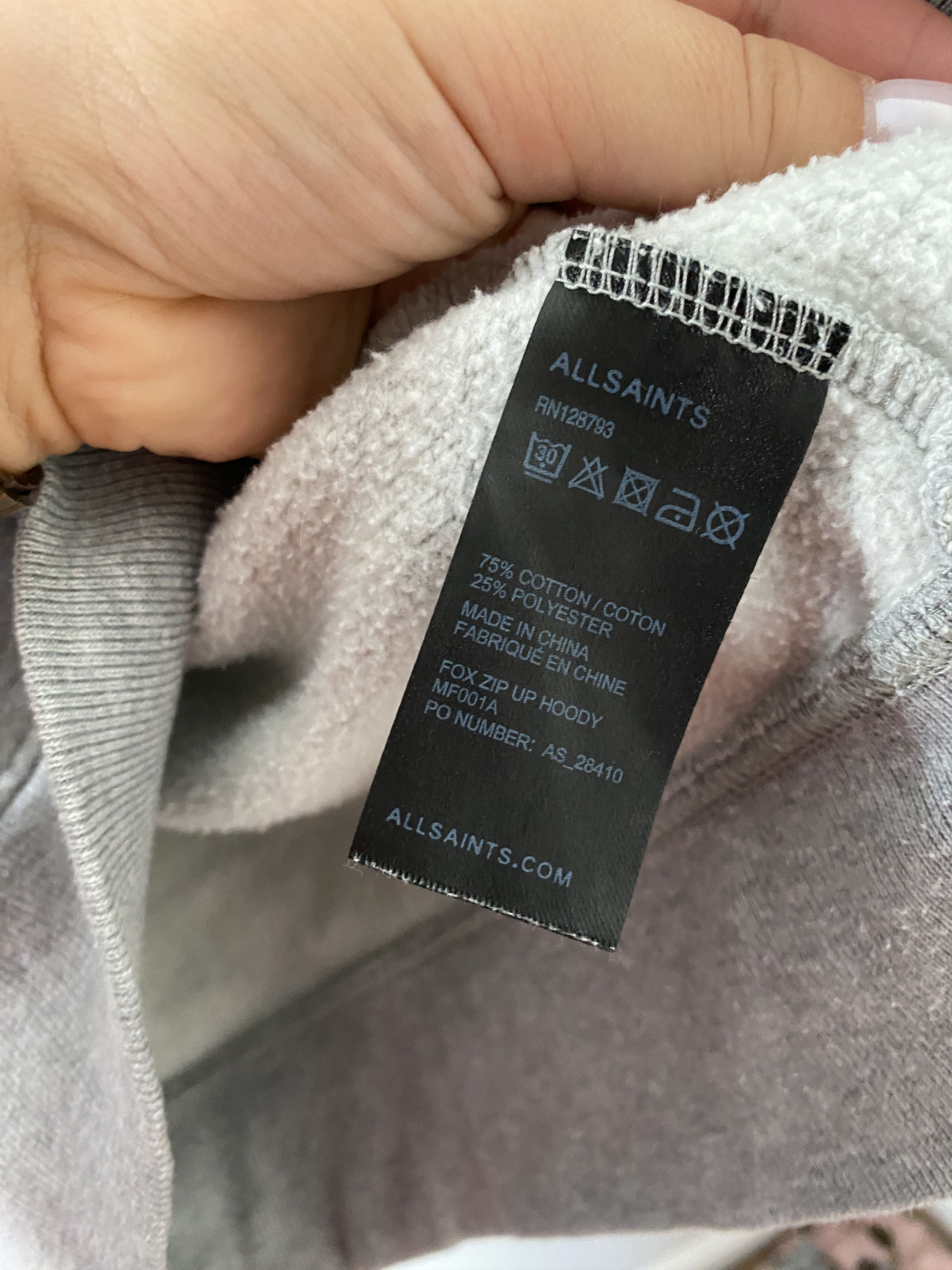 Allsaints All Saints zip-up hoodie small logo Size US S / EU 44-46 / 1 - 4 Thumbnail
