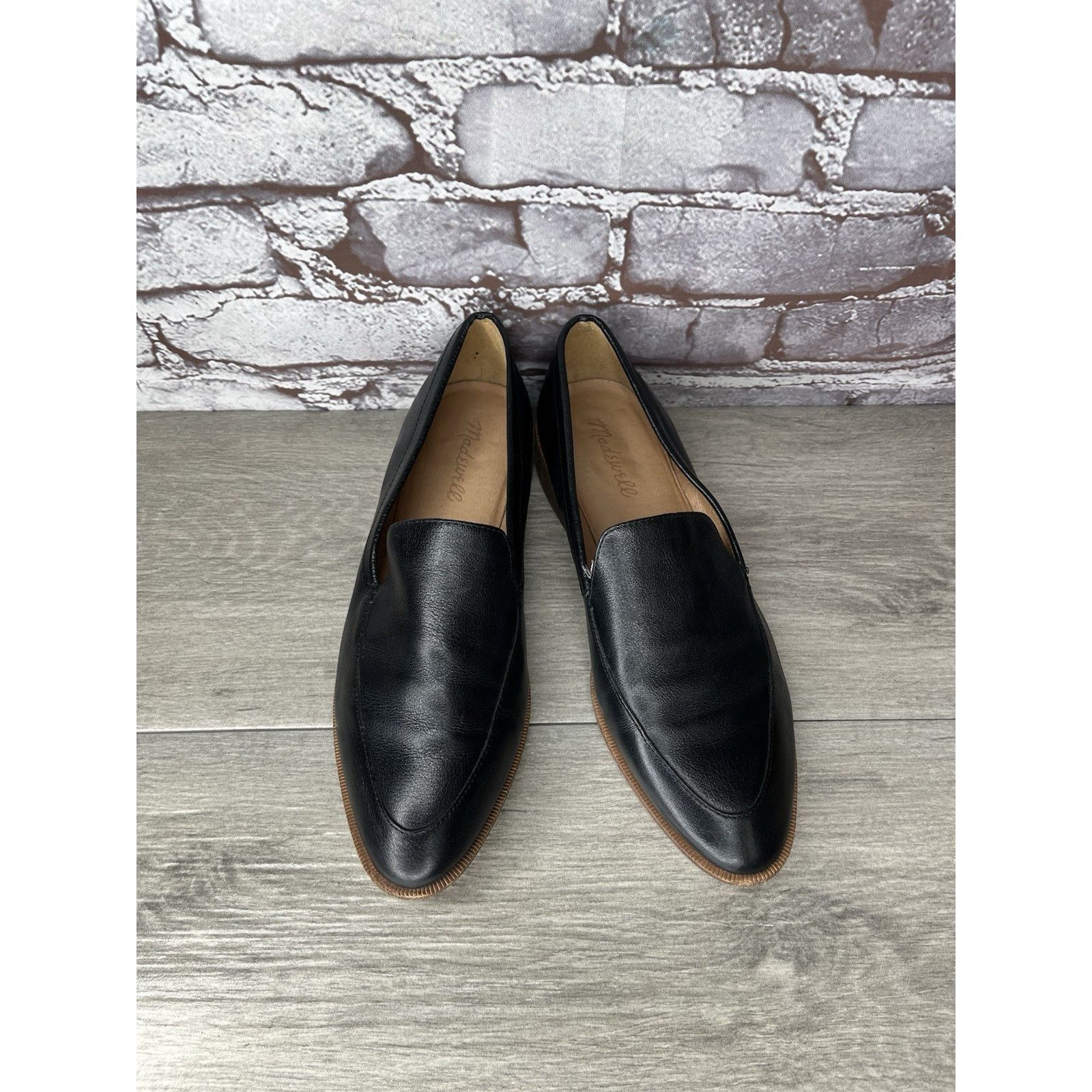 Madewell Madewell Black Leather The Frances Loafers Office Shoes Wome Size US 8 / IT 38 - 1 Thumbnail