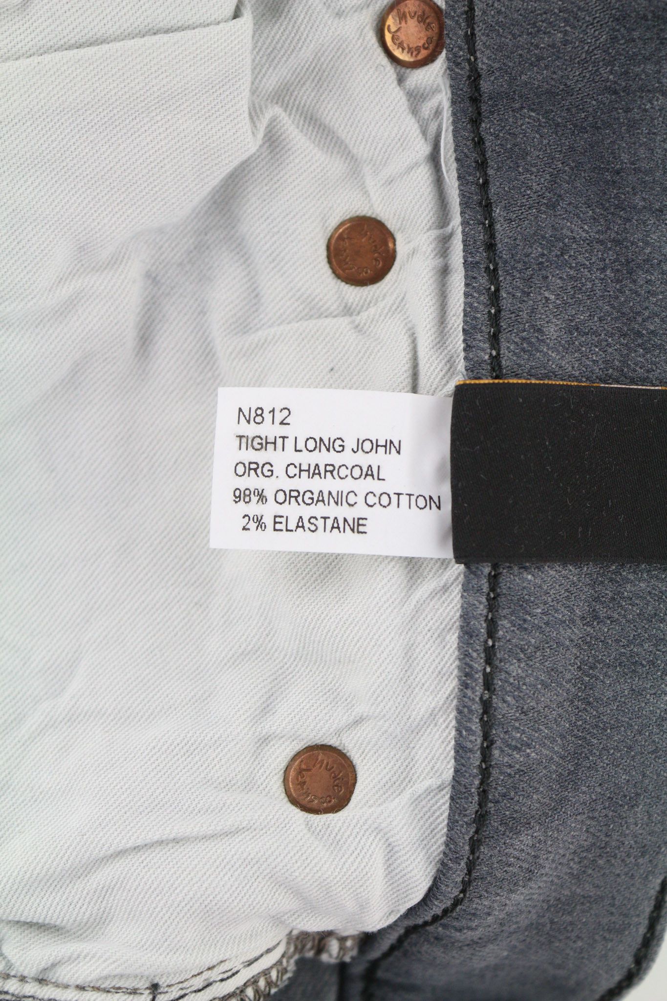 Nudie Jeans TIGHT LONG JOHN W34/L34 Slim Charcoal Jeans 80694 Size US 34 / EU 50 - 7 Thumbnail