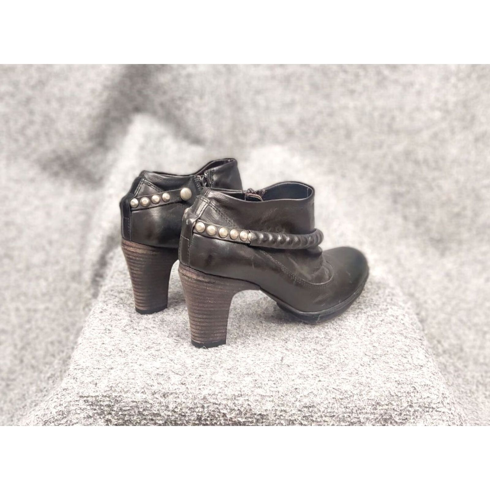 A.S.98 A.S.98 Airstep Heels Black Leather Zip Boots Women's 36 Vintage City Style Block Heel Size US 6 / IT 36 - 4 Thumbnail
