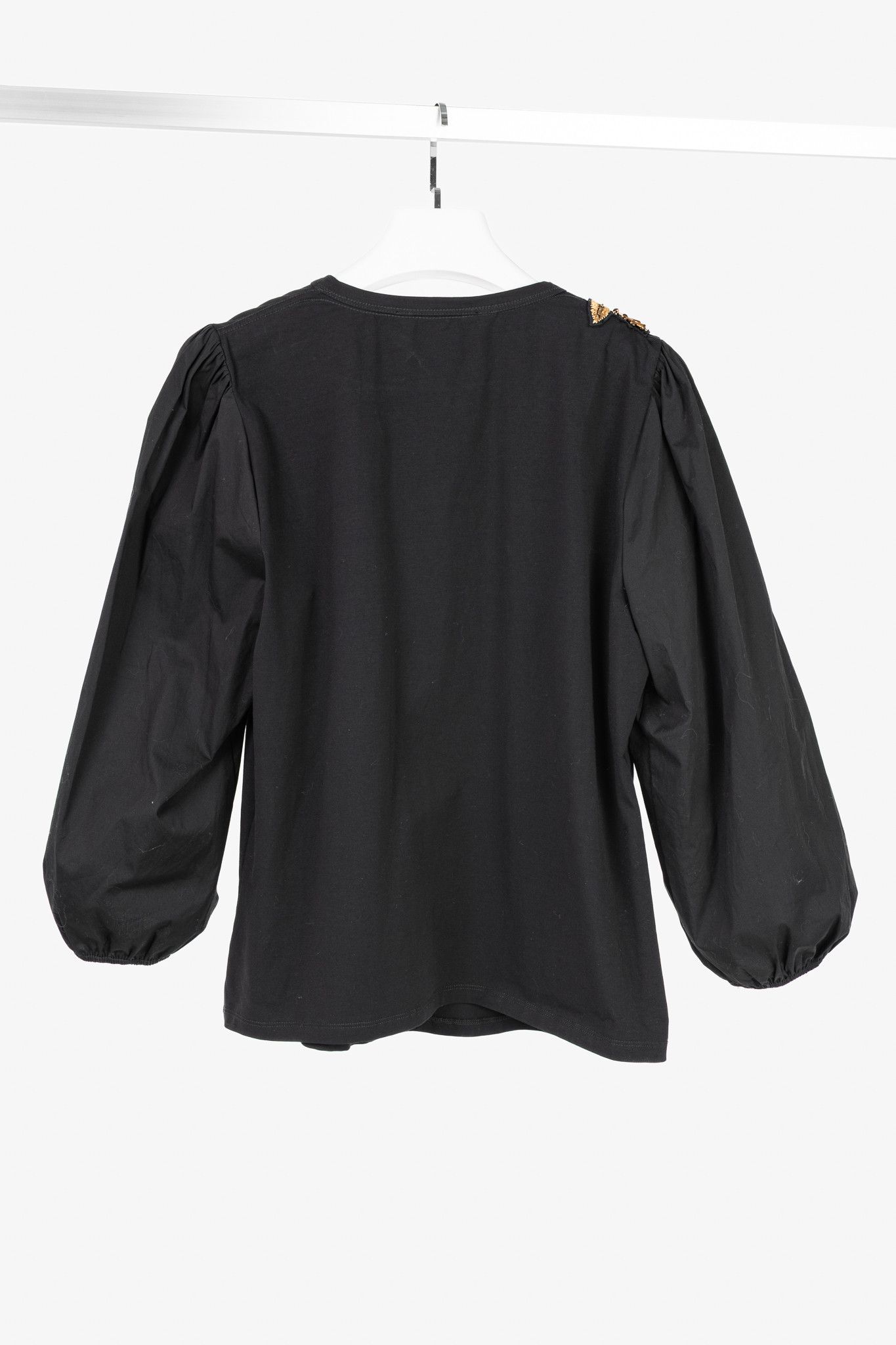 Veronica Beard Veronica Beard Jeans Franchi Embroidered Puff-Sleeve Top Size XL / US 12-14 / IT 48-50 - 2 Thumbnail