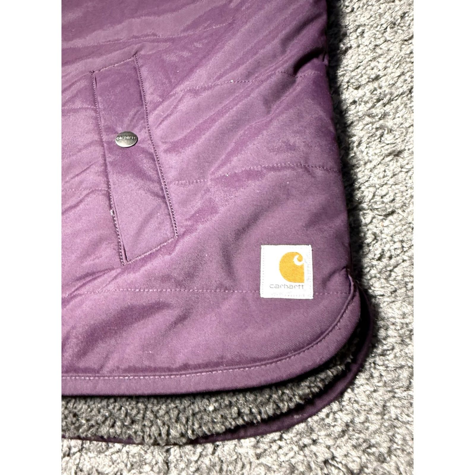 Carhartt Carhartt Vest Womens 2XL Purple Reversible Relaxed Sherpa Rain Defender Size XXL / US 16-18 / IT 52-54 - 7 Thumbnail