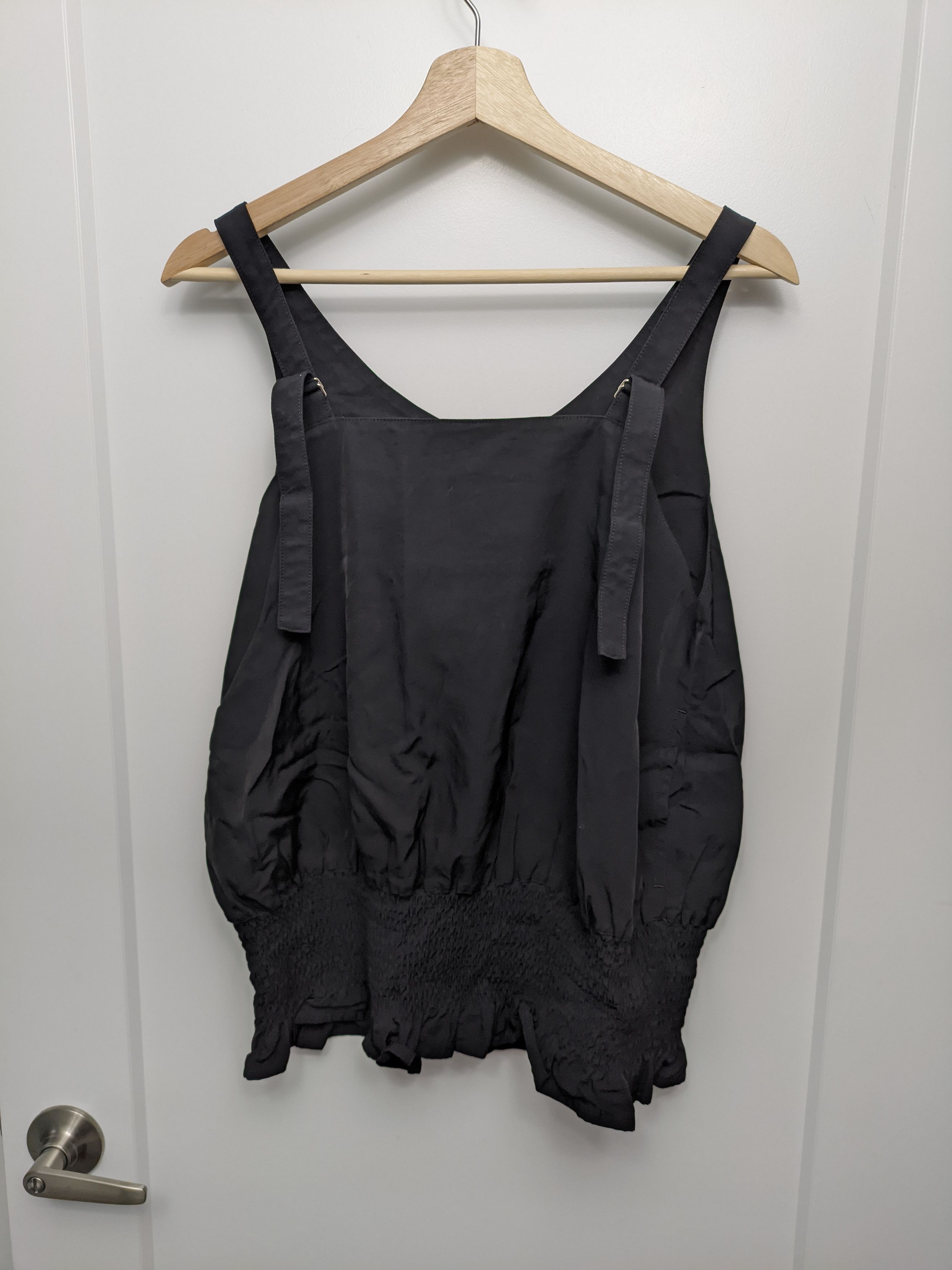 image of Limi Feu Ss12(?) Strapped Cropped Camisole in Black, Women's (Size Medium)