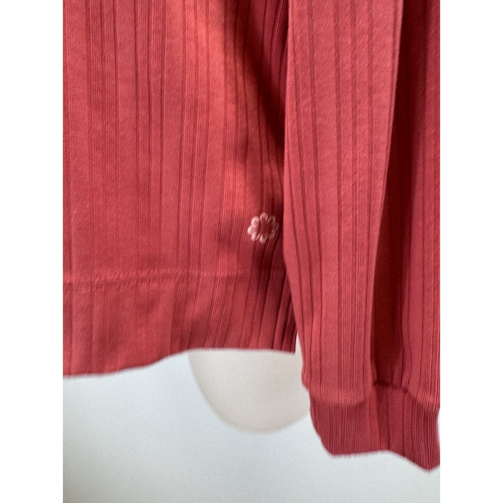 Pro Player Women's Pro Player Sz M 1/4 Zip Ribbed Texture Mock Neck Red Size M / US 6-8 / IT 42-44 - 2 Thumbnail