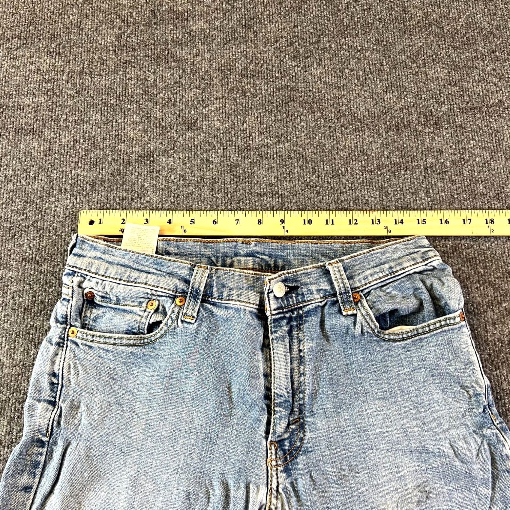 Levi's Levi's Jeans Mens 33x32 Blue Denim Medium Wash Straight Leg Zip Fly Jeans Size US 33 - 3 Thumbnail