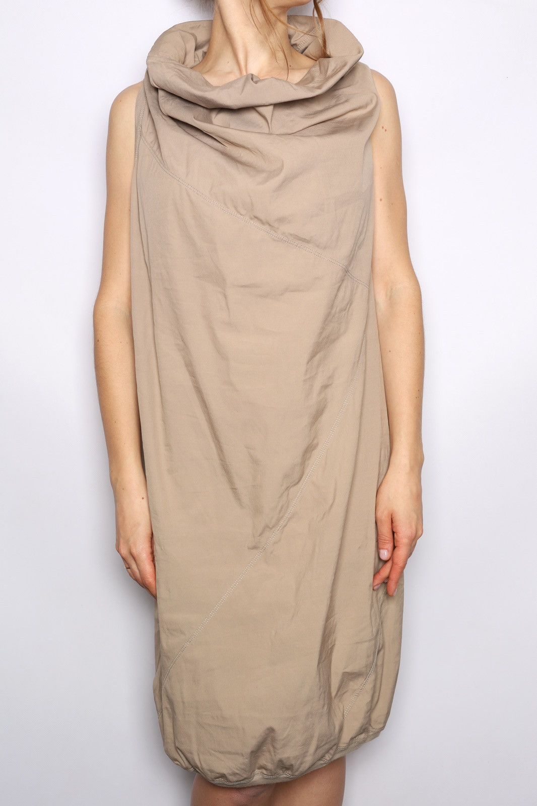 Brunello Cucinelli Brunello Cucinelli Cotton Polyamide Spandex Dress Long Beige Size S / US 4 / IT 40 - 1 Thumbnail