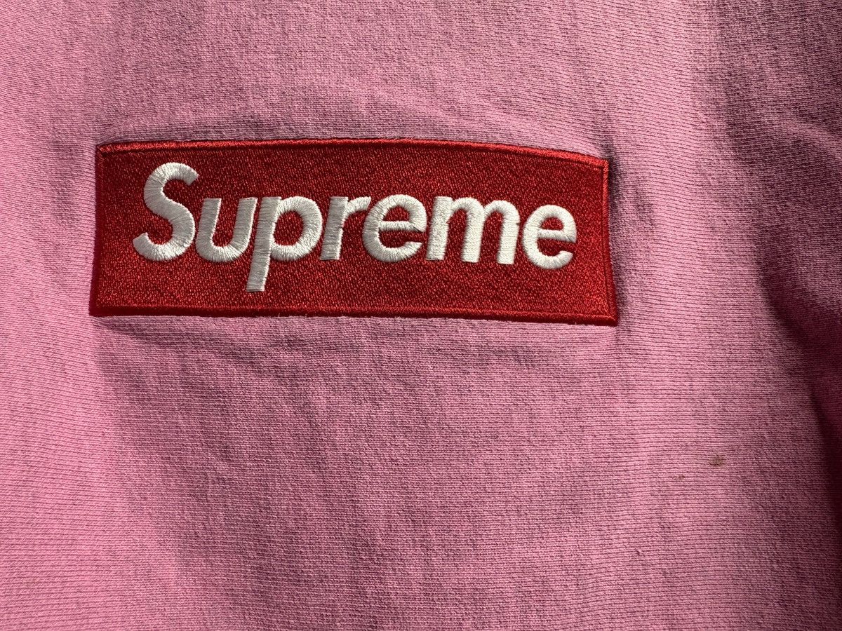 Supreme SUPREME BOX LOGO CREWNECK SWEATSHIRT PINK SIZE MEDIUM 2015 Size US M / EU 48-50 / 2 - 3 Thumbnail