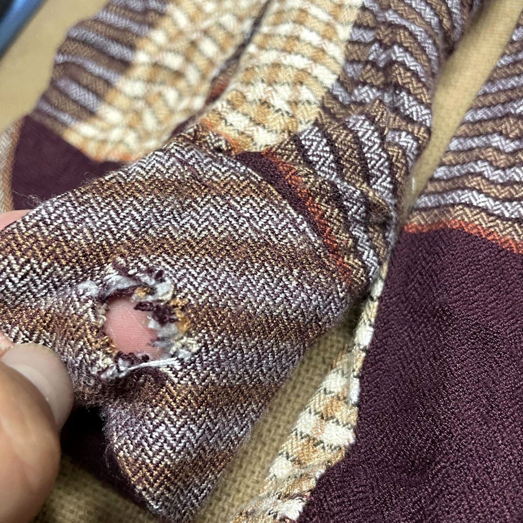 Vintage Cato Blouse Womens 18/20W Purple Plaid Rayon Henley Long Sleeve Popover Button Ruffle Crewneck Tunic Shirt Modern Vintage: No, 18/20W Womens Size XXL / US 16-18 / IT 52-54 - 3 Thumbnail