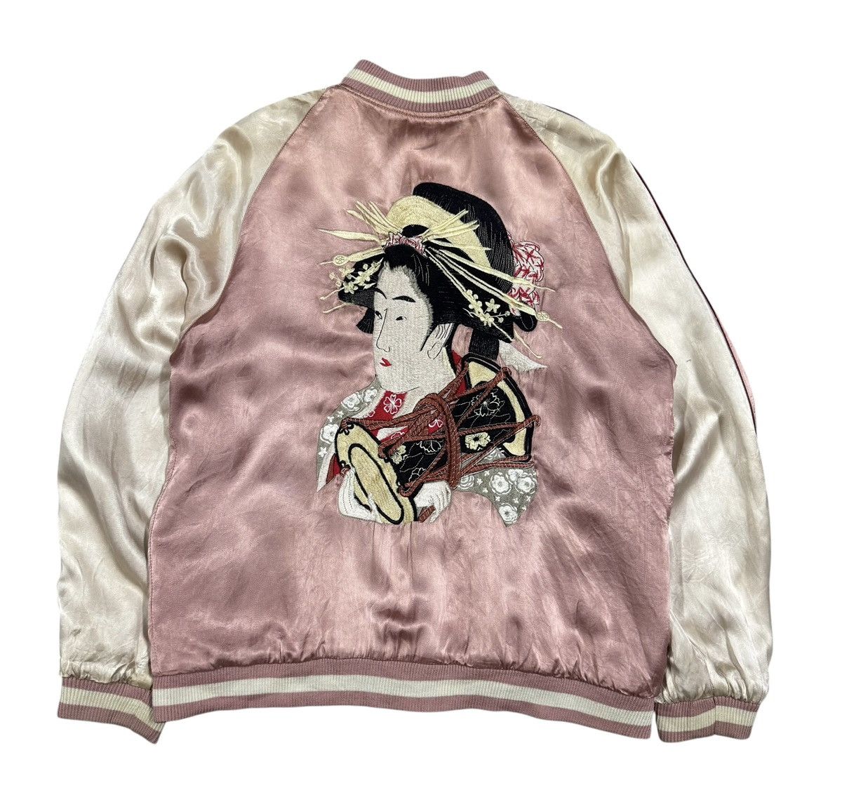 Toyo Enterprises Vtg🔥A Riot Of Colours Souvenier Sukajan Geisha Cult Japan Size US L / EU 52-54 / 3 - 4 Thumbnail