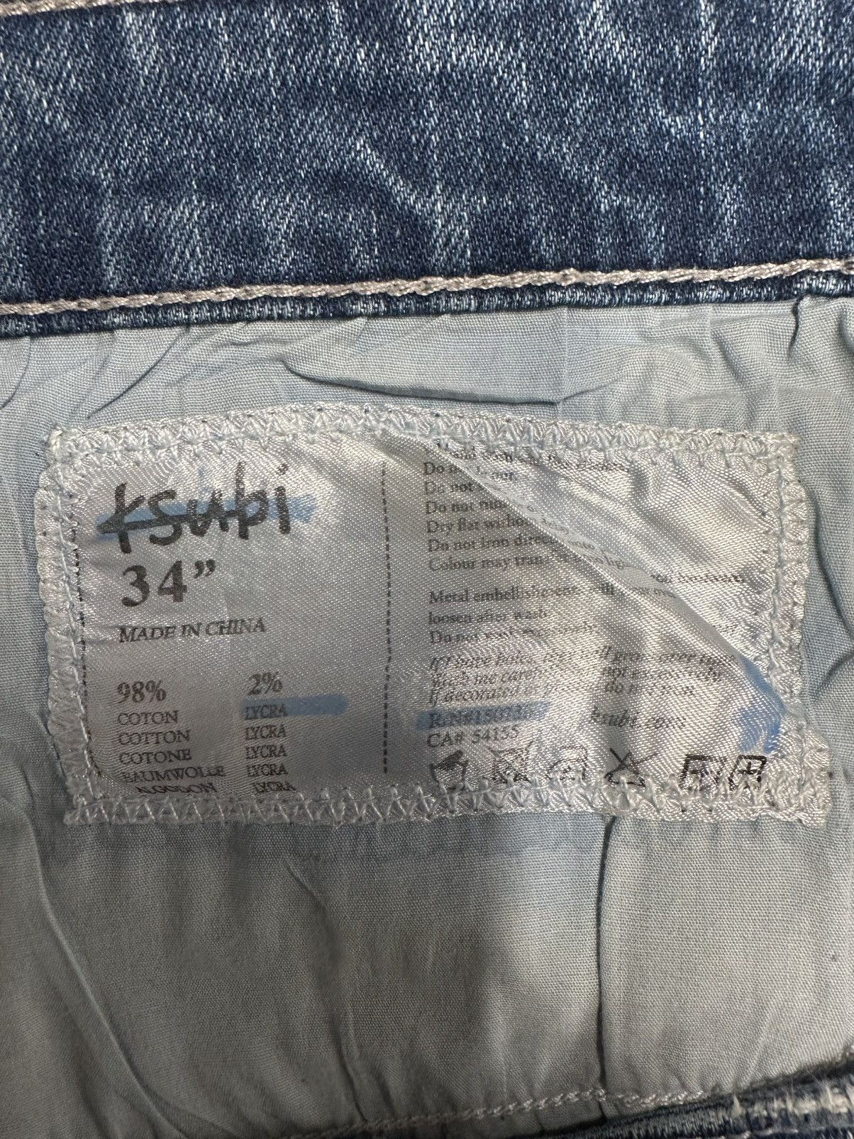 Ksubi Ksubi Side Crosses Blue Denim Jeans Size 34 | Grailed