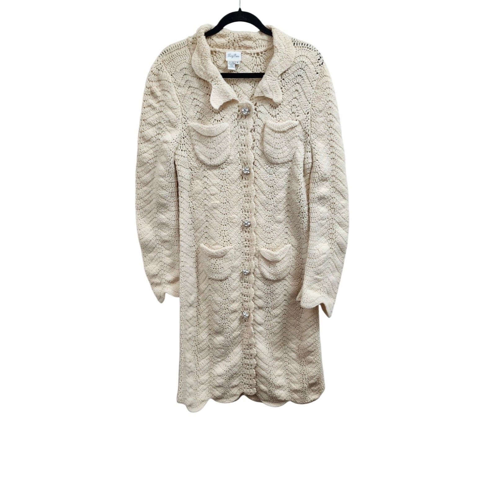 Anthropologie Tracy Reese for Anthropologie Crochet Occasion Cardigan M Size M / US 6-8 / IT 42-44 - 4 Thumbnail