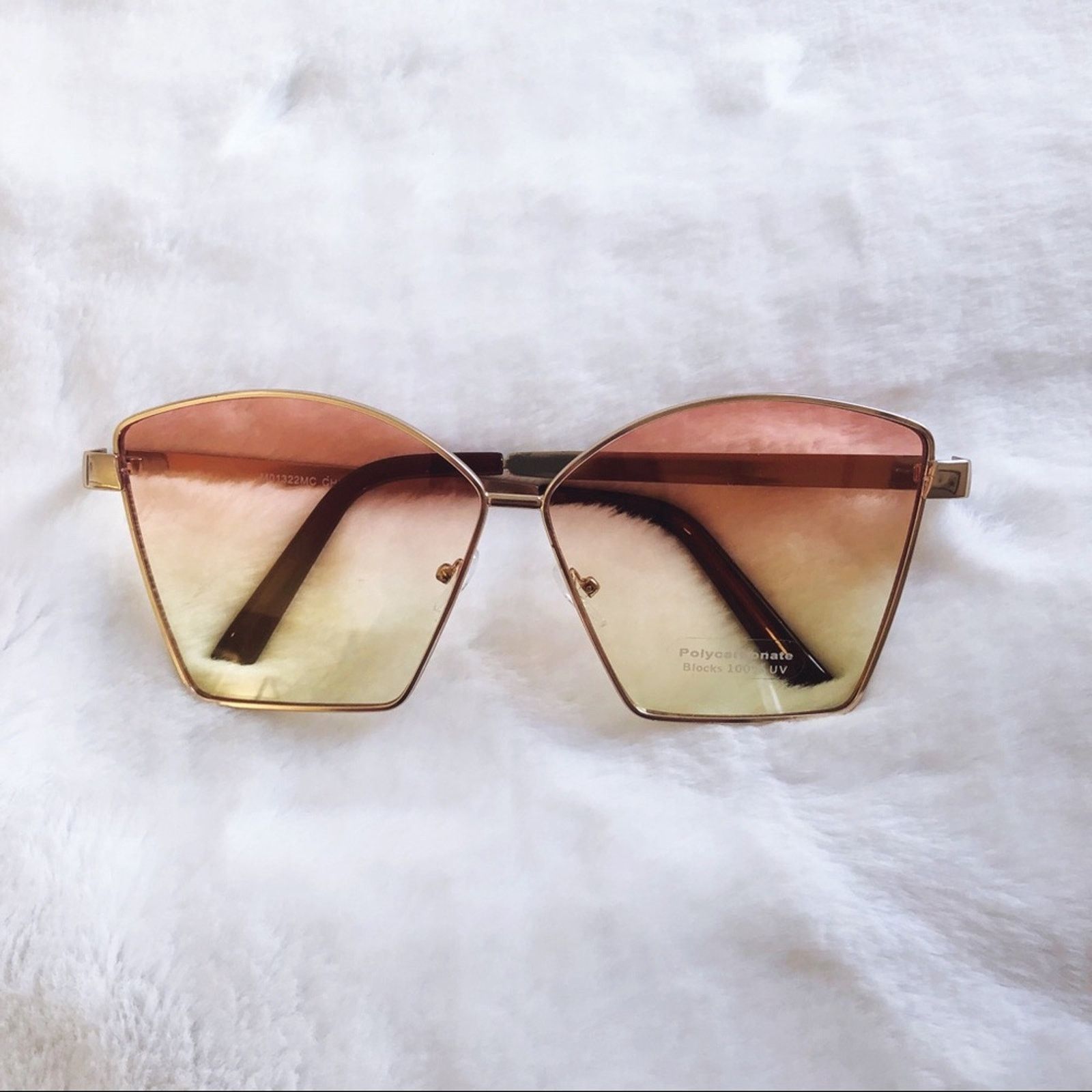Other Aubrey Light Pink Gradient Oversized Sunglasses Size ONE SIZE - 1 Thumbnail