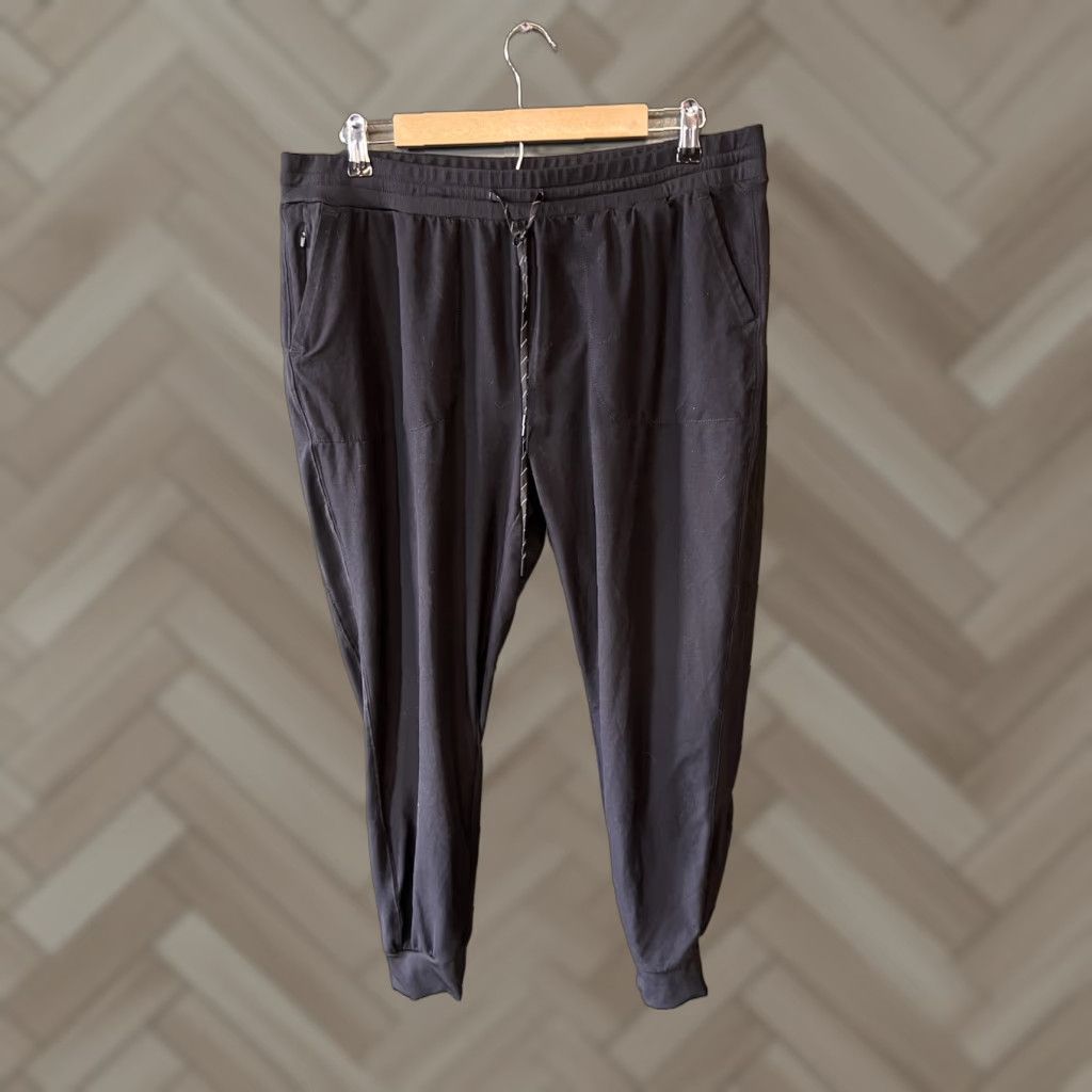 Vintage Zella Mens Black Athletic Jogger Sweatpants Drawstring Size XL Pants Regular XL Black Jogger Mens Size US 36 / EU 52 - 1 Thumbnail