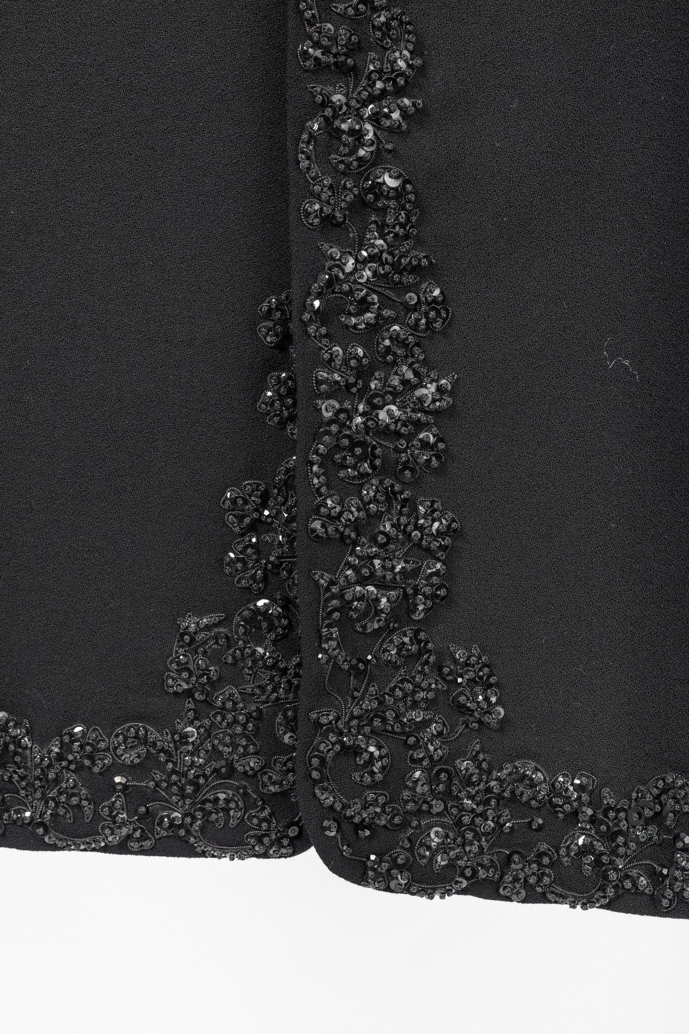 Jil Sander Jil Sander Vintage 90's Black Wool-Crepe Beaded Blazer Size M / US 6-8 / IT 42-44 - 8 Thumbnail