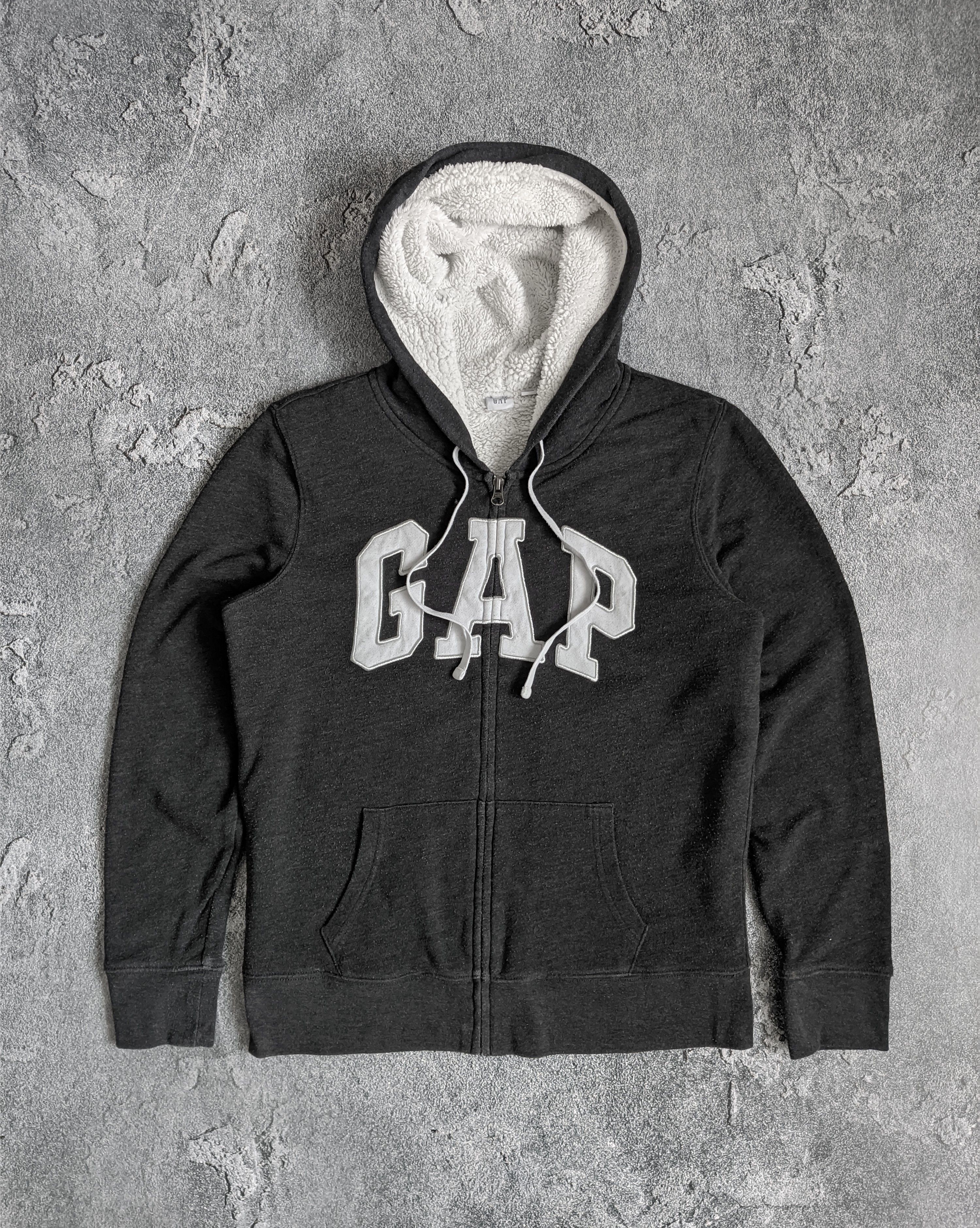 Gap Gap zip hoodie fur big logo vintage y2k sherpa Size M / US 6-8 / IT 42-44 - 1 Thumbnail