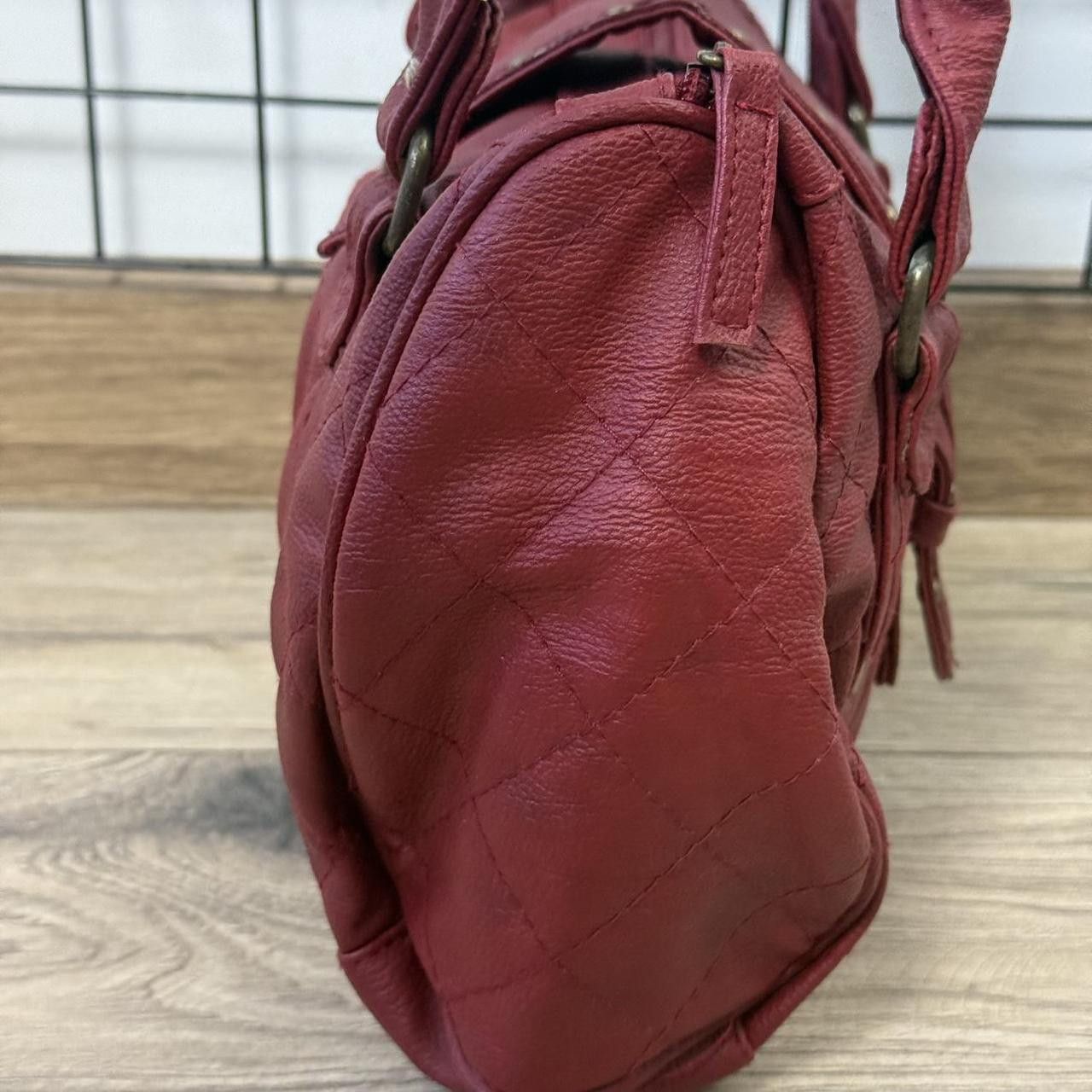 Vintage Vintage 2000s Red Leather Bag Affilaction Size ONE SIZE - 4 Thumbnail