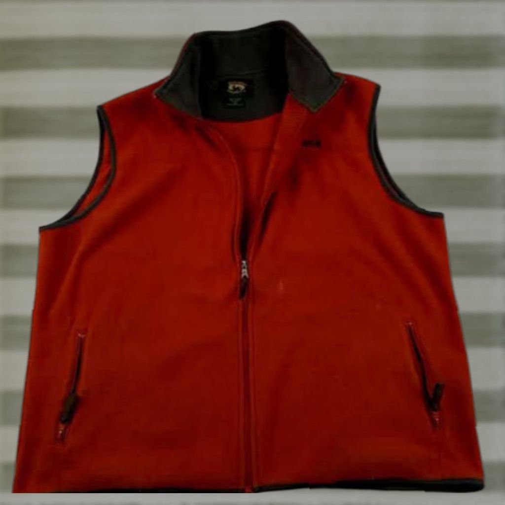 Vintage Cabela's Full Zip Fleece Jacket Men XL Orange Burnt Orange Outdoors 28in 25in Pit to Pit Full Zip Vest Size US XL / EU 56 / 4 - 1 Thumbnail