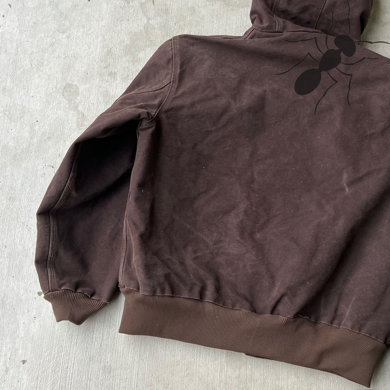 Carhartt × Vintage Carhartt J244 DKB brown hooded work wear jacket Size US L / EU 52-54 / 3 - 8 Thumbnail