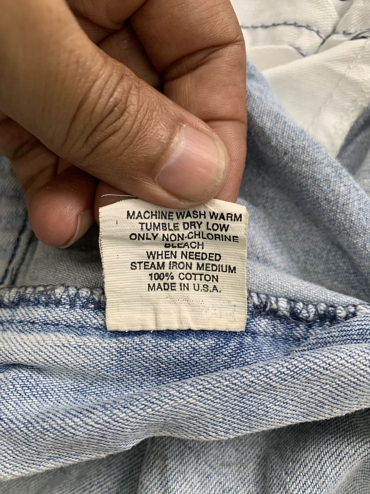 Polo Ralph Lauren Vtg Polo By Ralph Lauren Denim Pant Made in Usa Size US 33 - 20 Thumbnail