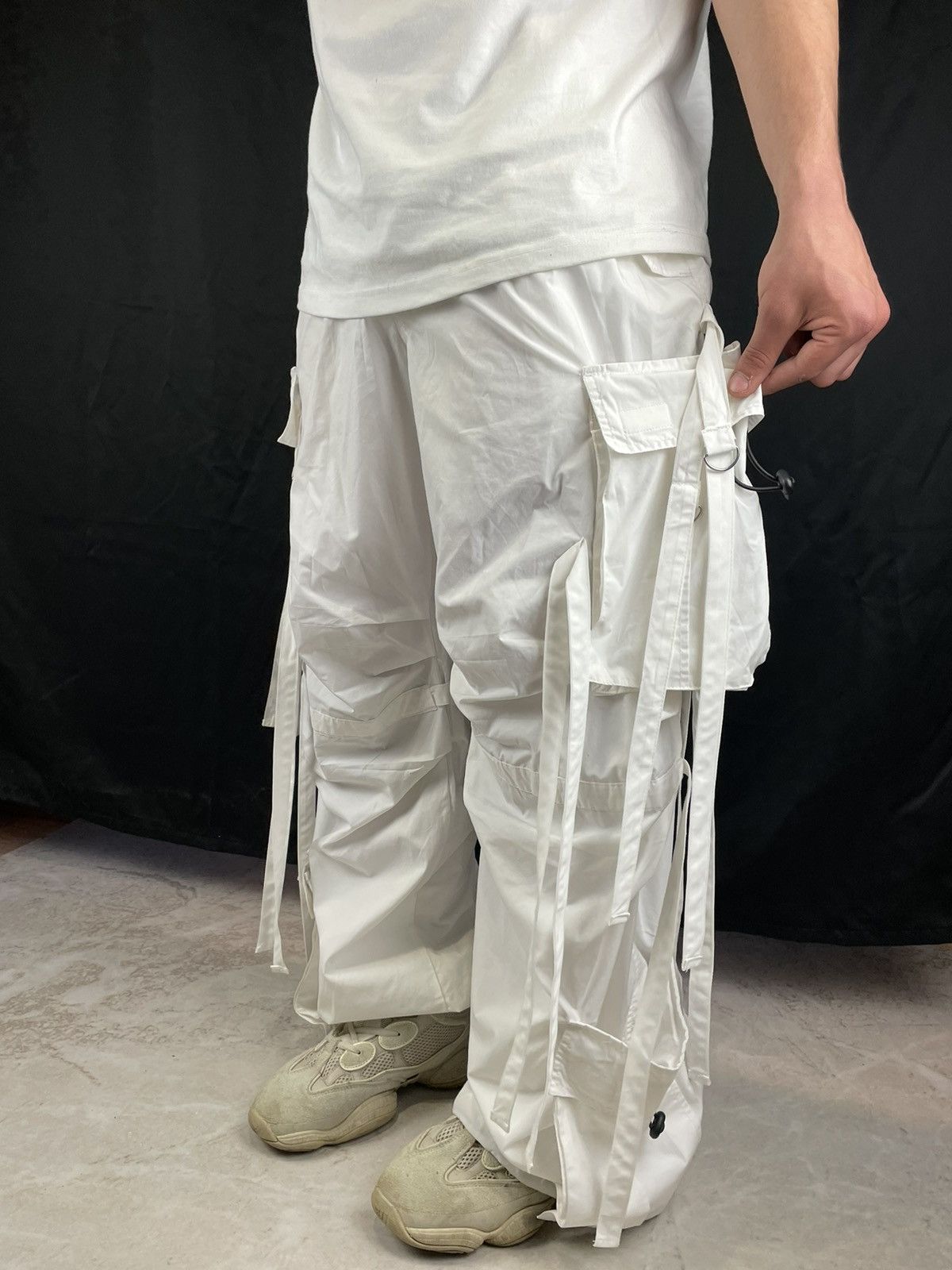 If Six Was Nine × Japanese Brand Junya Watanabe Rick Owens Style Bondage Cargo Baggy Pant Size US 38 / EU 54 - 22 Thumbnail