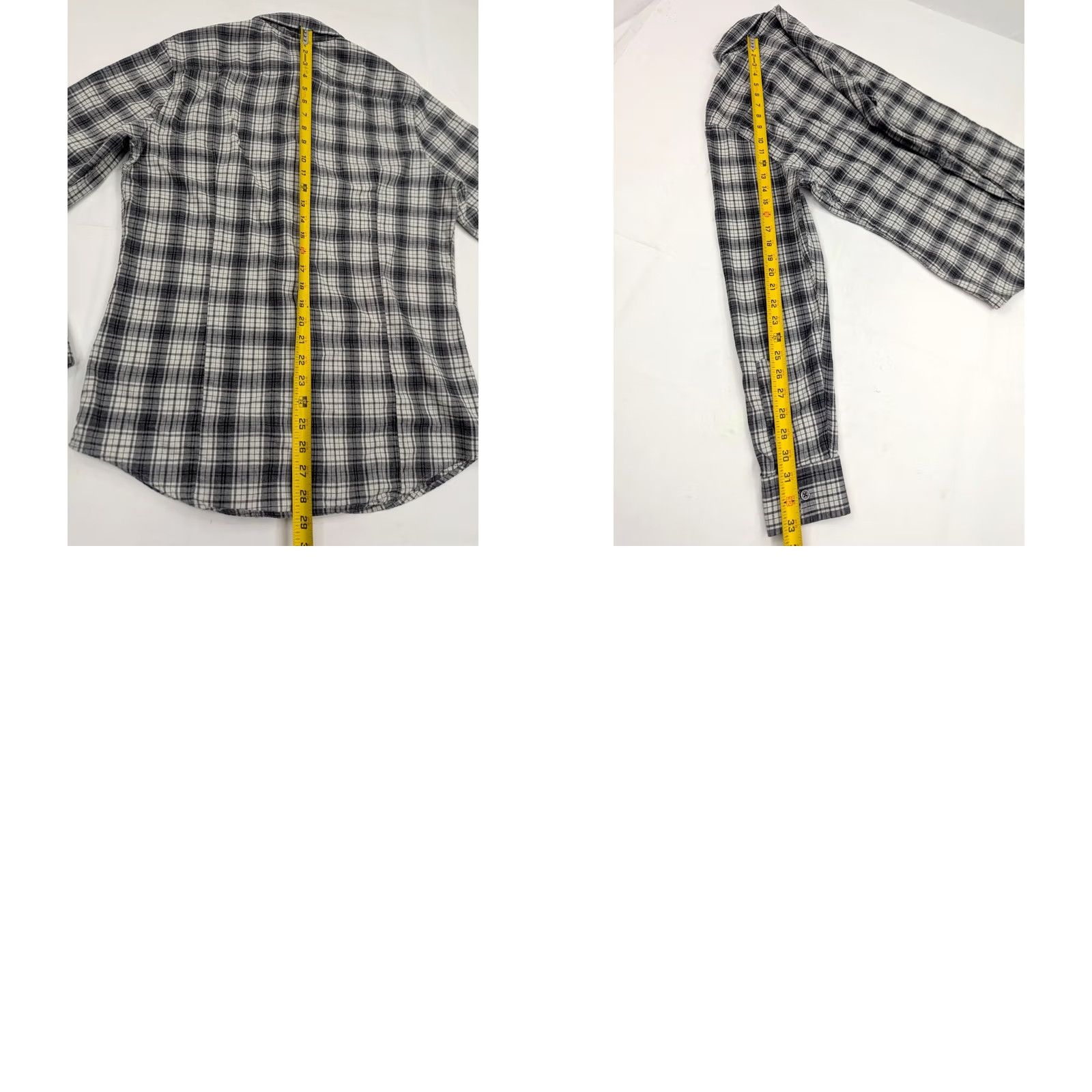 Banana Republic Banana Republic Black White Plaid Cotton Flannel Button Shirt Men M Slim Fit Size US M / EU 48-50 / 2 - 8 Thumbnail