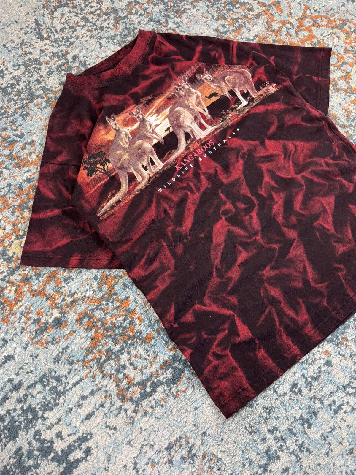 Vintage Vintage 90s Australia kangaroo animal graphic tee tie dye Size US L / EU 52-54 / 3 - 2 Thumbnail
