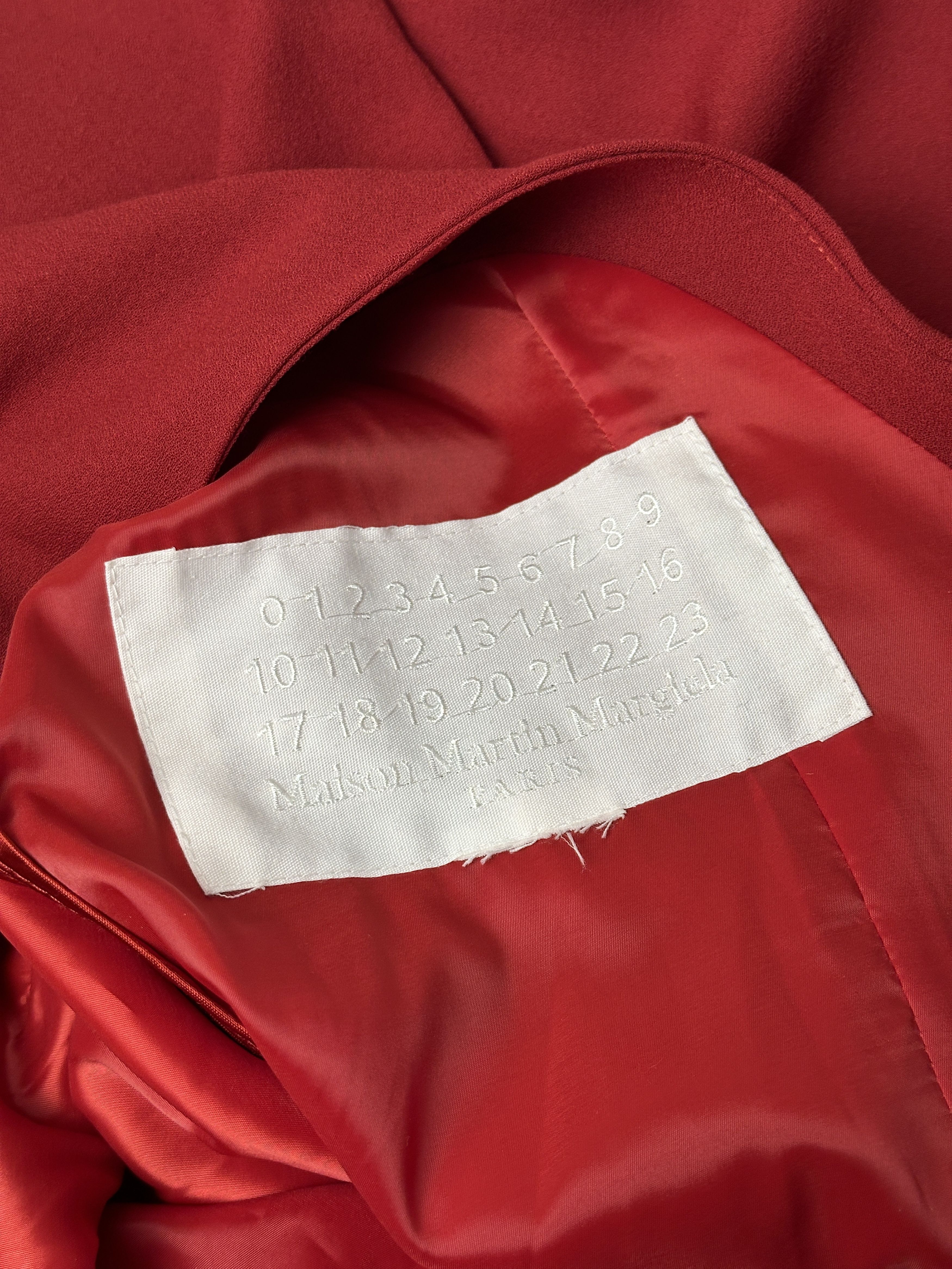 H&M × Maison Margiela Maison Martin Margiela x H&M Red Draped Asymmetrical Dress Size XS / US 0-2 / IT 36-38 - 11 Thumbnail