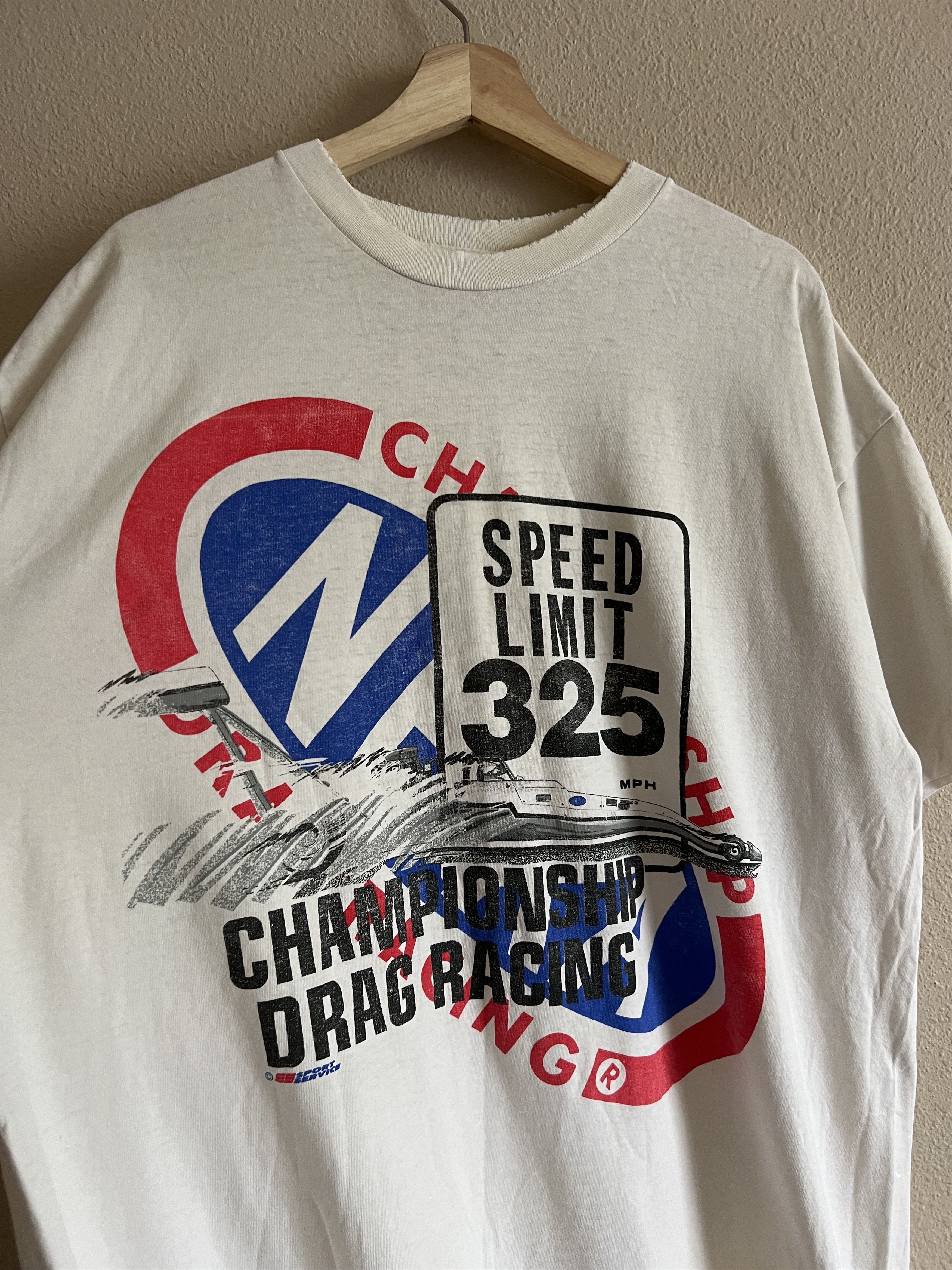 Vintage 90s NHRA Drag Racing Championship Pocket Tee