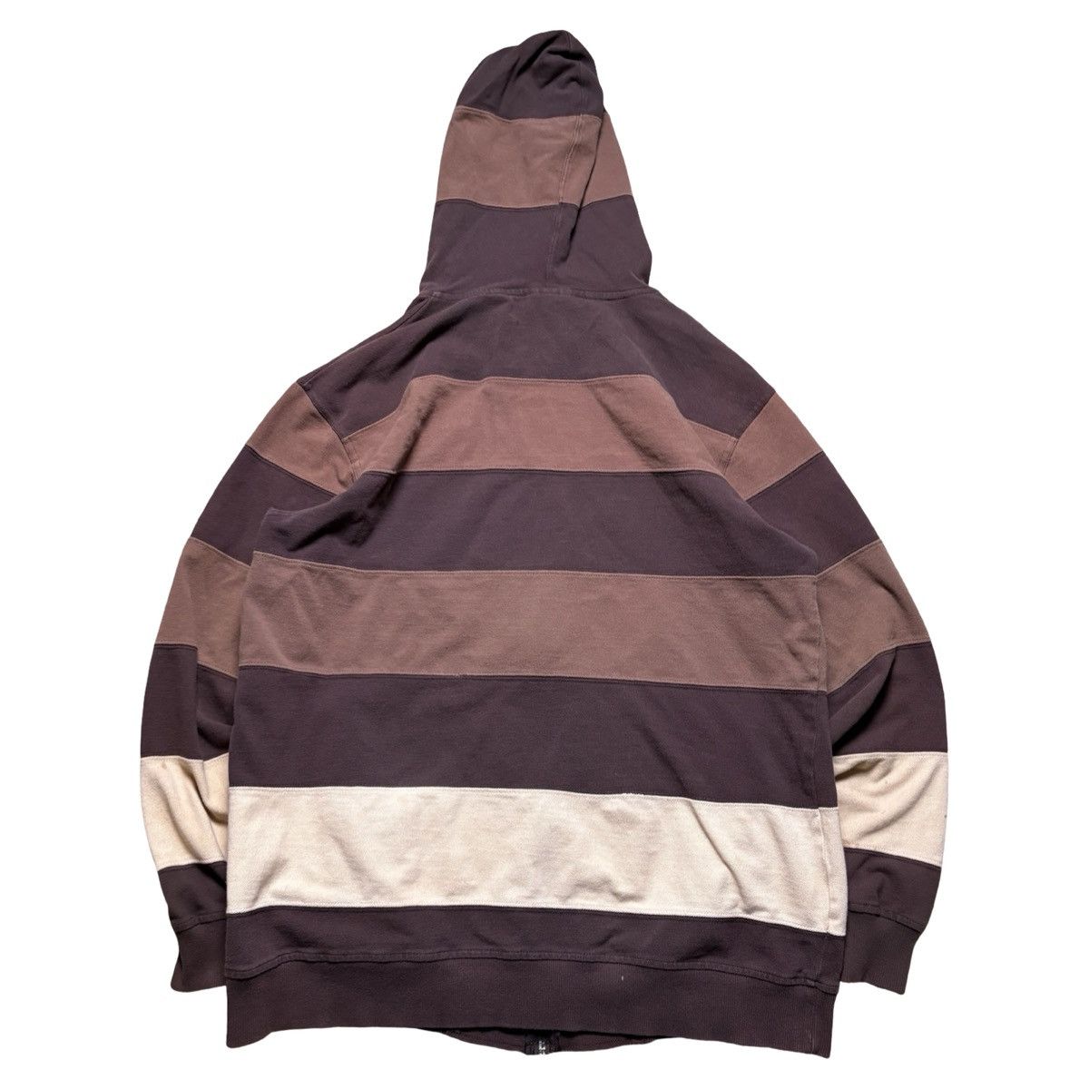 Southpole Vintage Southpole Hoodie Mens L Brown Beige Full Zip Striped Size US L / EU 52-54 / 3 - 7 Thumbnail