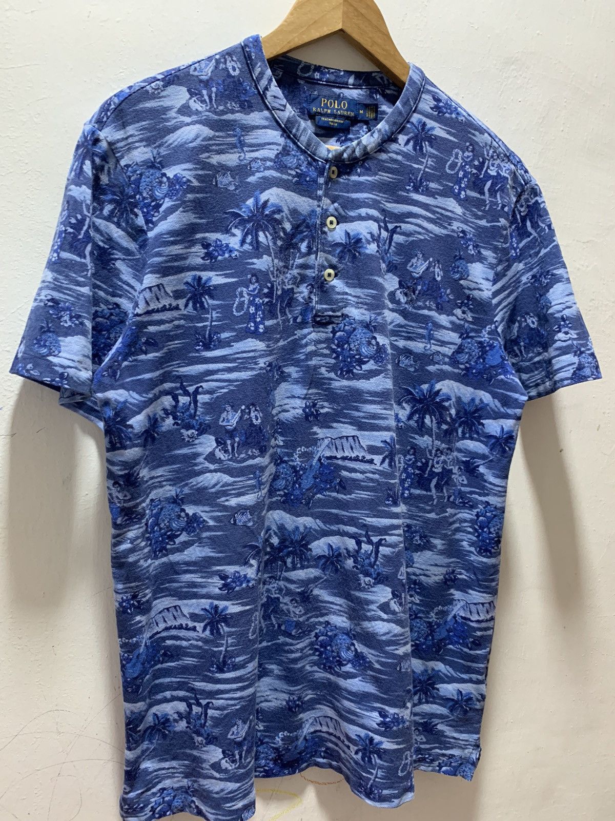 Polo Ralph Lauren Polo Ralph Lauren Hawaiian Short Sleeve Shirt Mens M Blue Size US M / EU 48-50 / 2 - 8 Thumbnail