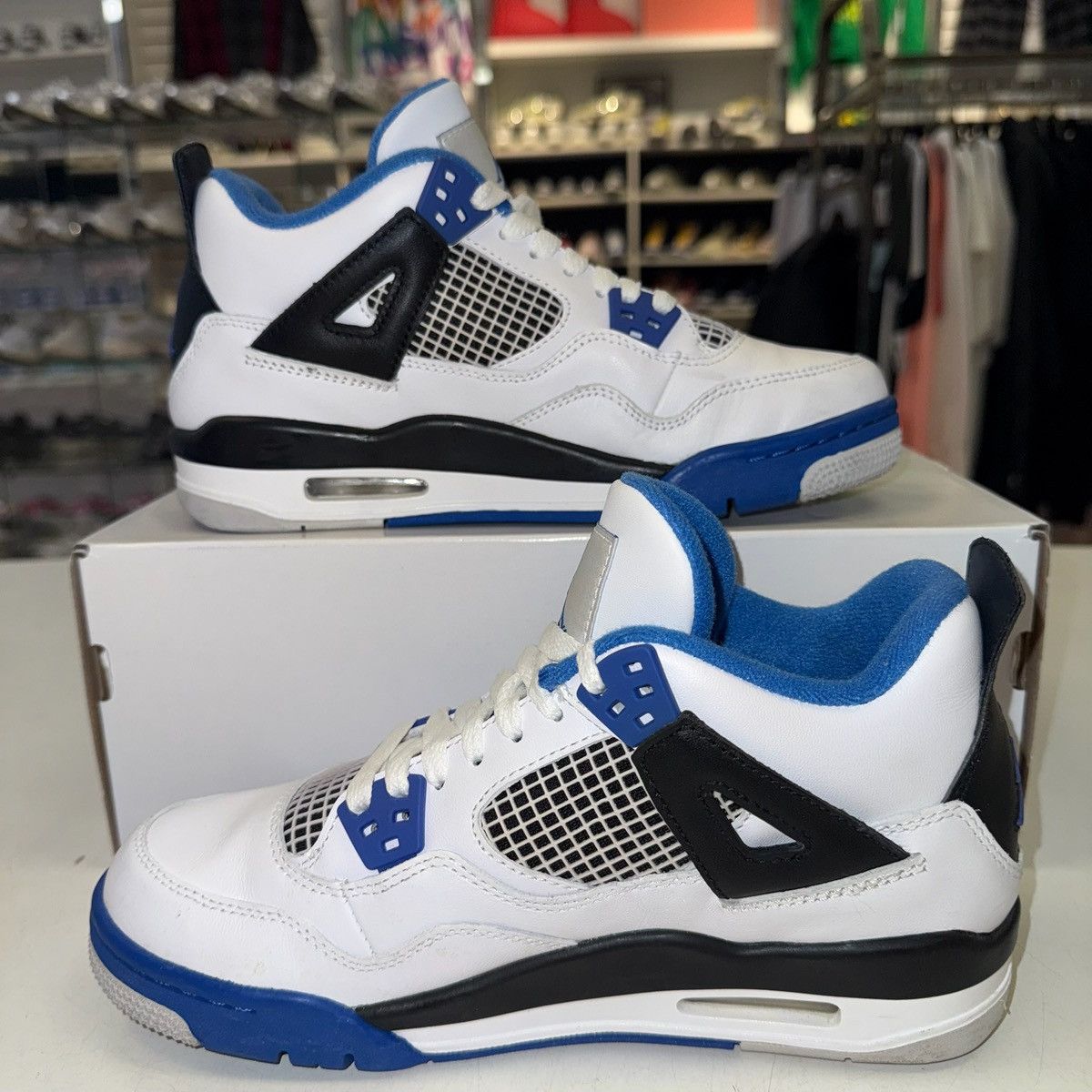 Jordan Brand × Nike Size 5.5Y (7W) - Nike Air Jordan 4 Retro GS Motorsports Size US 7 / IT 37 - 2 Thumbnail