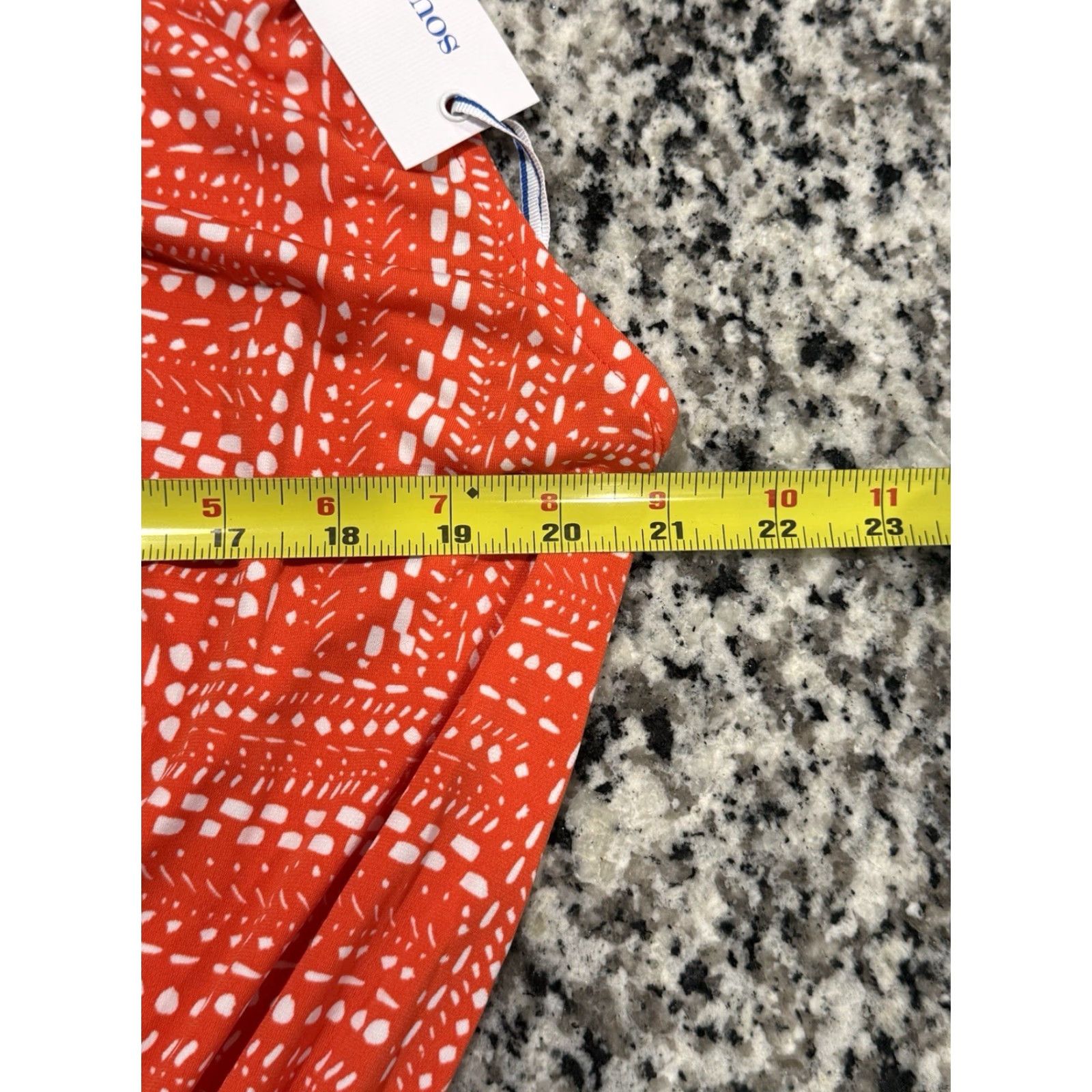 Southern Tide NWT Southern Tide Varsity Gameday Flat Mini Dress Endzone Orange Abstract Short Sleeve Cap Sleeve Drop Waist Pullover Casual Travel Women L Size L / US 10 / IT 46 - 6 Thumbnail