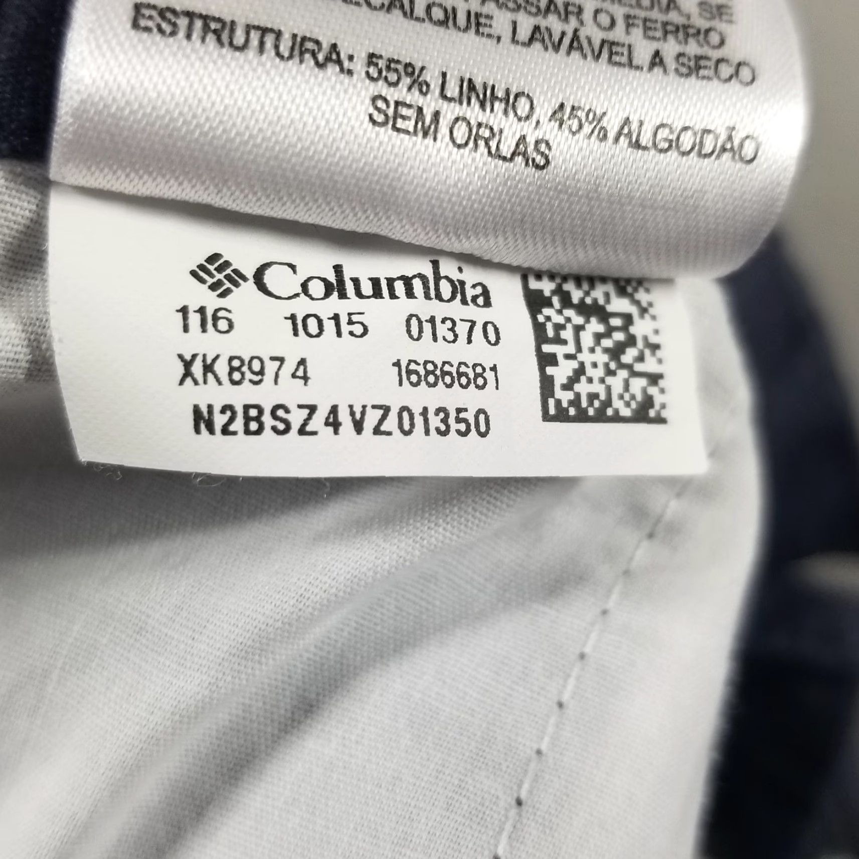 Vintage Columbia Oatka Garden Capri Pants Womens Large Blue Linen Active XK8974-419 Size 36" / US 14 / IT 50 - 5 Thumbnail