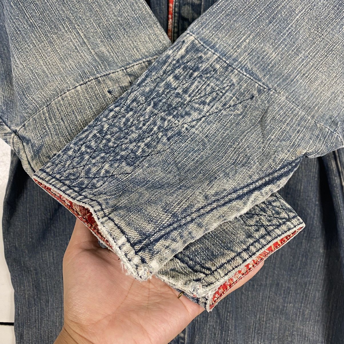 Japanese Brand Vitage denim patchwork japan jacket Size US L / EU 52-54 / 3 - 7 Thumbnail