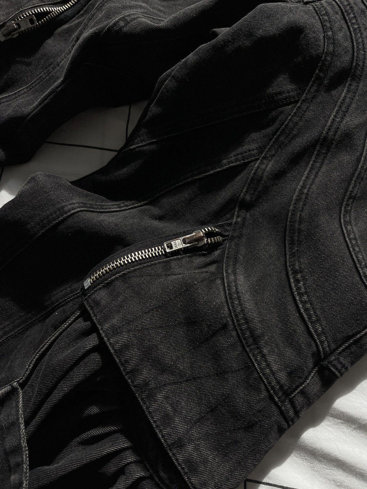 No Faith Studios NO FAITH STUDIOS Distressed Cargo Raver denim Baggy Pants Size US 32 / EU 48 - 11 Thumbnail