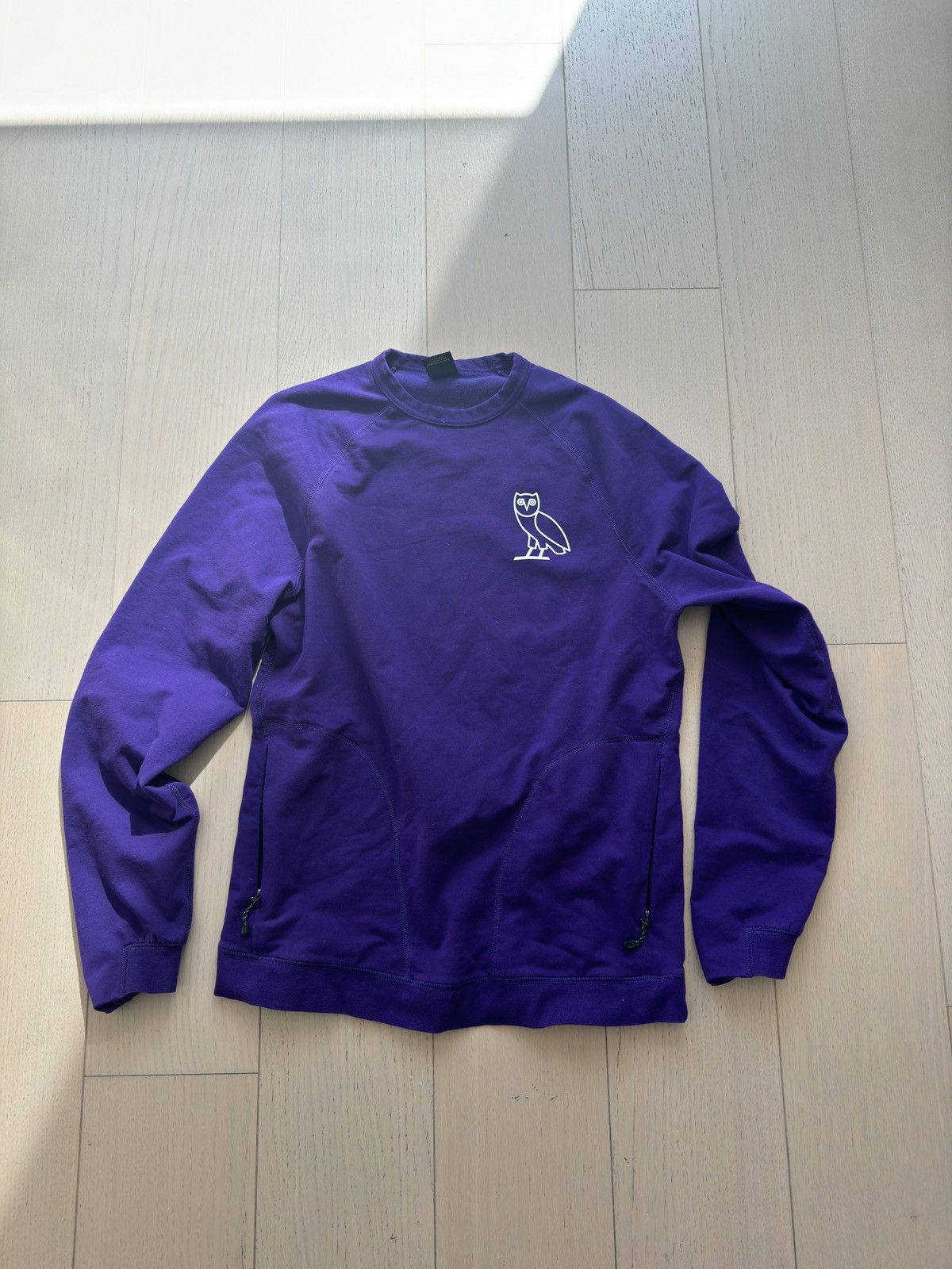 image of Octobers Very Own Ovo Purple Long Sleeve Crewneck, Men's (Size Small)