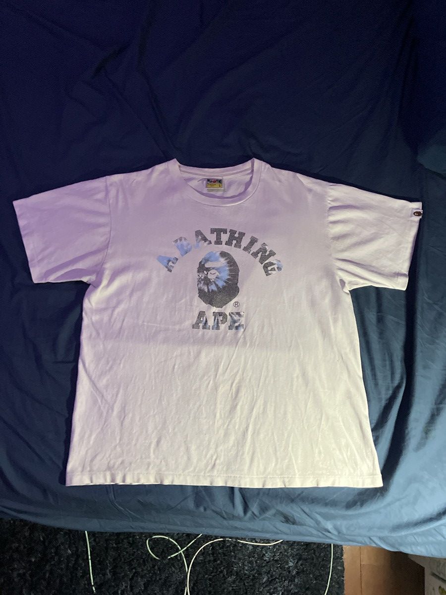 Bape Tie Dye College Tee Size US L / EU 52-54 / 3 - 1 Thumbnail