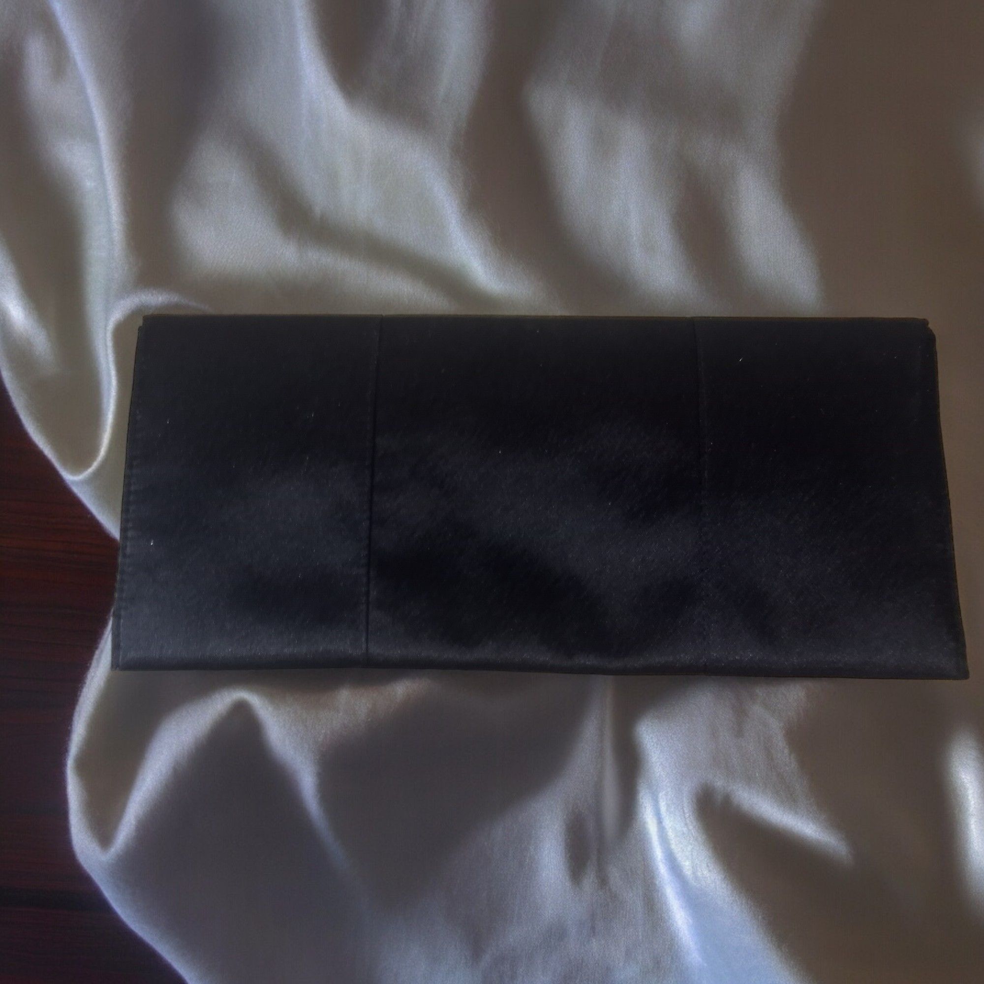 Other Bijoux Terner Black Satin Envelope Clutch Size ONE SIZE - 2 Thumbnail