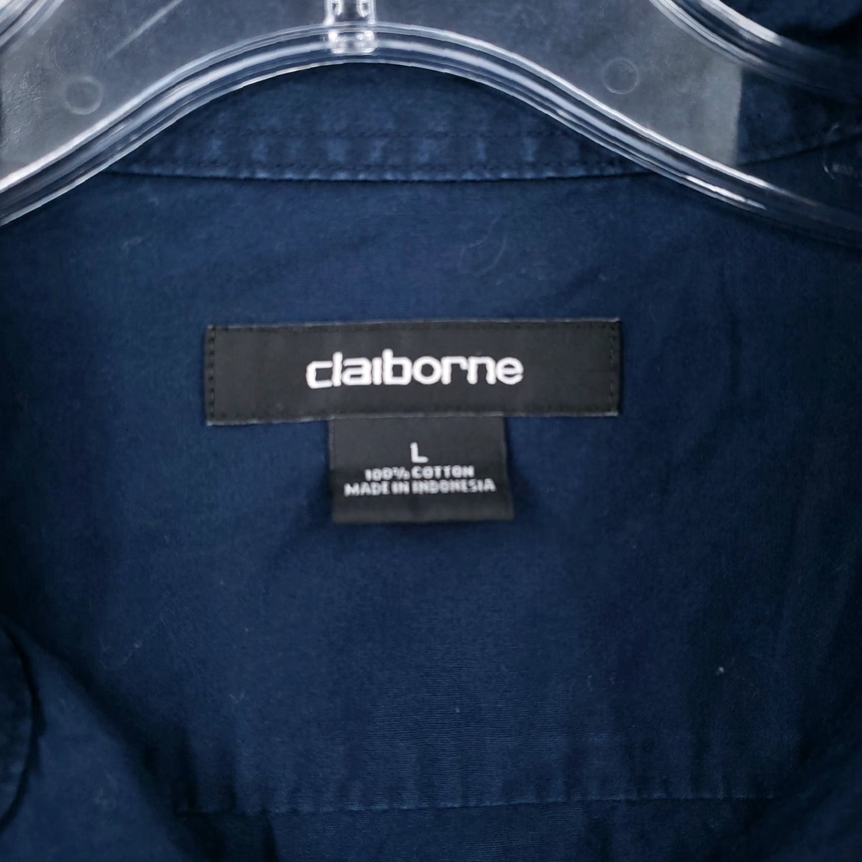 Liz Claiborne Claiborne Shirt Mens L Blue Button-Up Long Sleeve Collared Casual Size US L / EU 52-54 / 3 - 6 Thumbnail