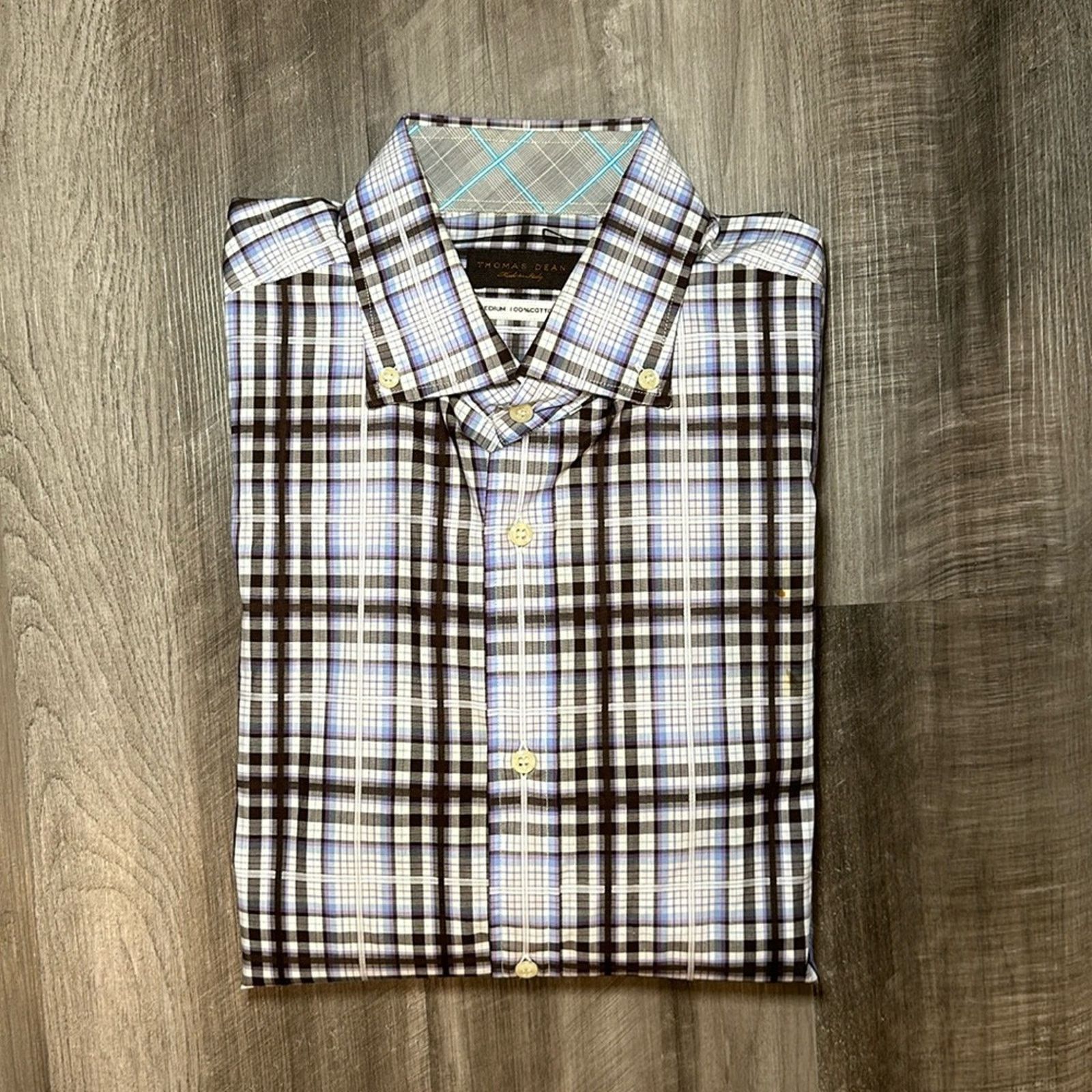 Thomas Dean Thomas Dean Made in Italy Long Sleeve Button Down - Medium Size US M / EU 48-50 / 2 - 1 Thumbnail