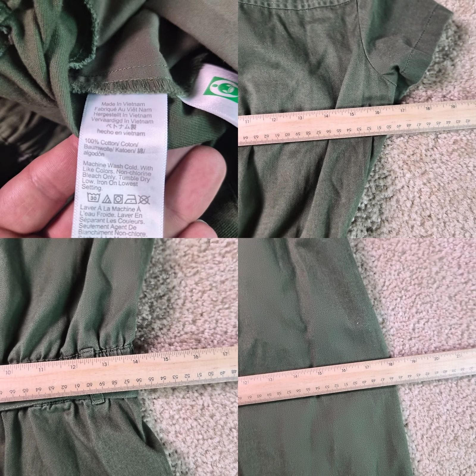 J.Crew J.Crew Button Front Canvas Dress Women Size 4 Green Utility Casual Safari G224 Size S / US 4 / IT 40 - 8 Thumbnail