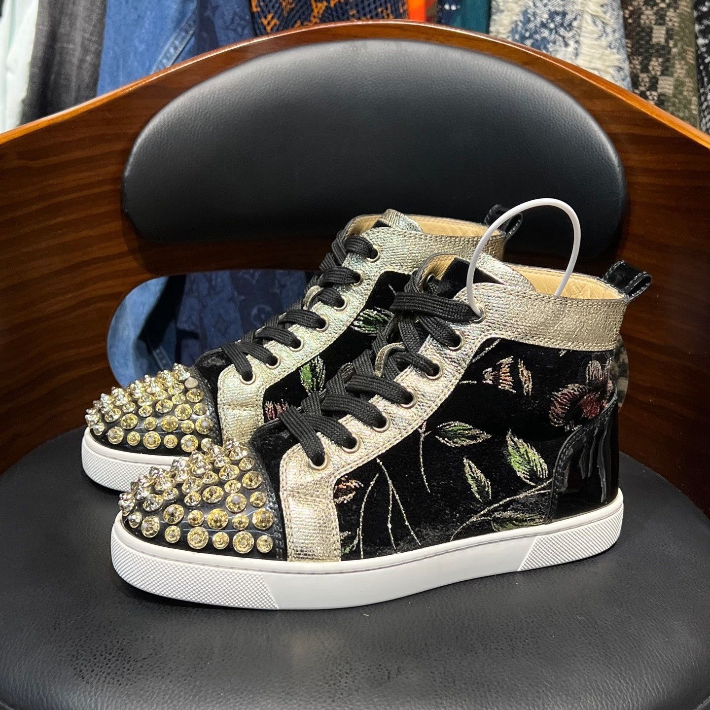Christian Louboutin Christian Louboutin Black Hitop Sneakers us_6 Women Size US 6 / IT 36 - 1 Thumbnail