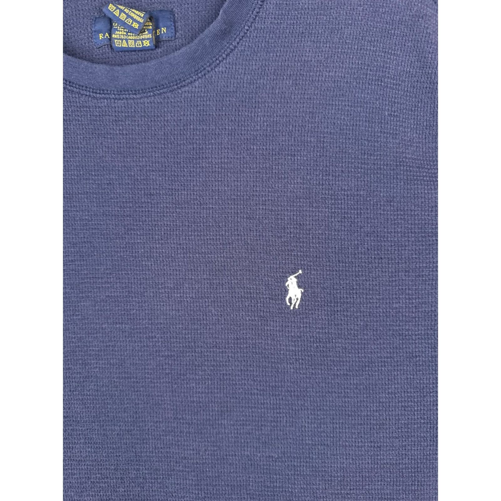 Polo Ralph Lauren VINTAGE Polo Ralph Lauren Men’s T-Shirt Crew Neck Short Sleeve Cotton Blend Blue All Seasons Size L / US 10 / IT 46 - 6 Thumbnail