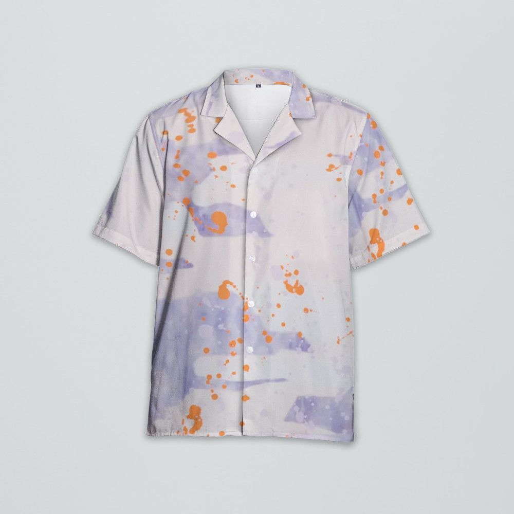 Designer Paint-Splatter Cotton Shirt Size US L / EU 52-54 / 3 - 1 Thumbnail
