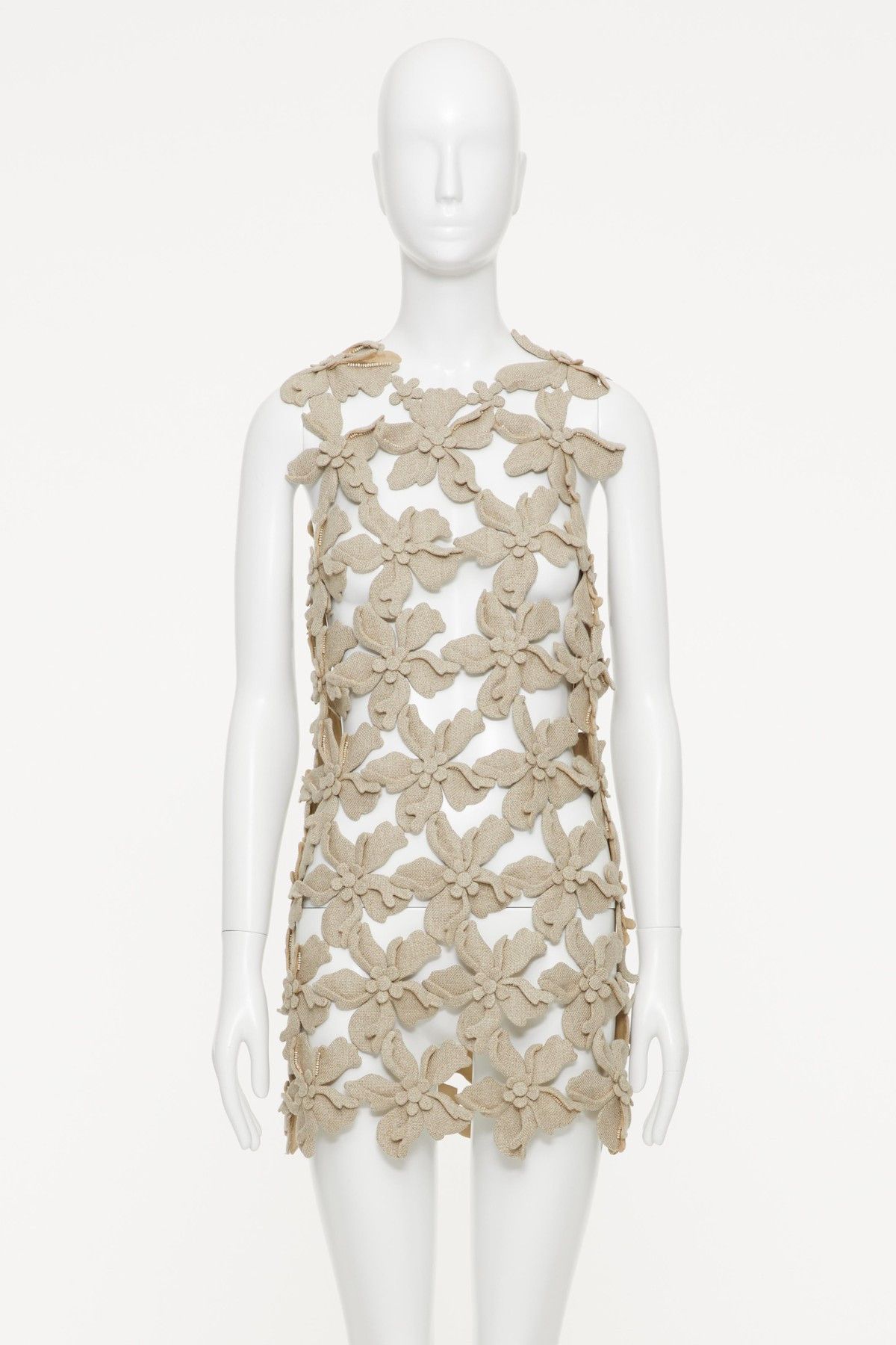 Valentino o1s1wg110525 Crop Dress in Beige Size M / US 6-8 / IT 42-44 - 1 Thumbnail