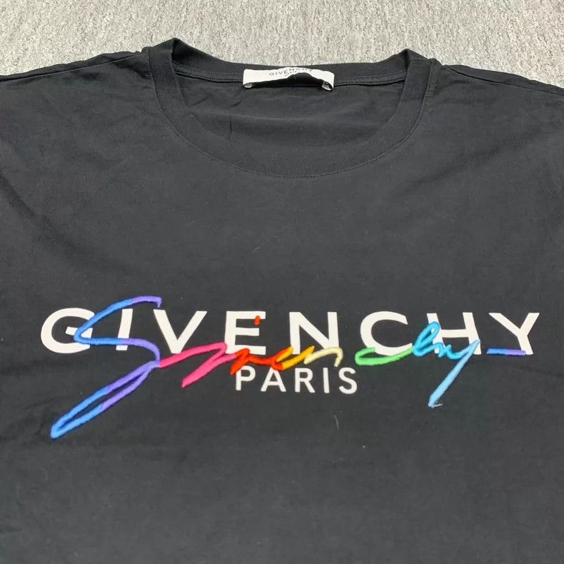 Givenchy Givenchy Givenchy Black Embroidered Logo Short Sleeve Shir Size US XXL / EU 58 / 5 - 3 Thumbnail
