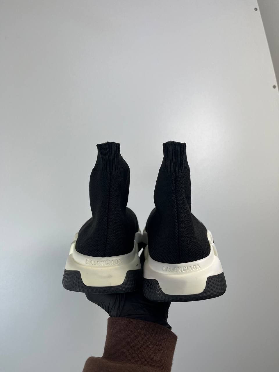 Balenciaga Balenciaga Speed Trainer Sock Sneakers Black White Womens 38 Size US 8 / IT 38 - 6 Thumbnail